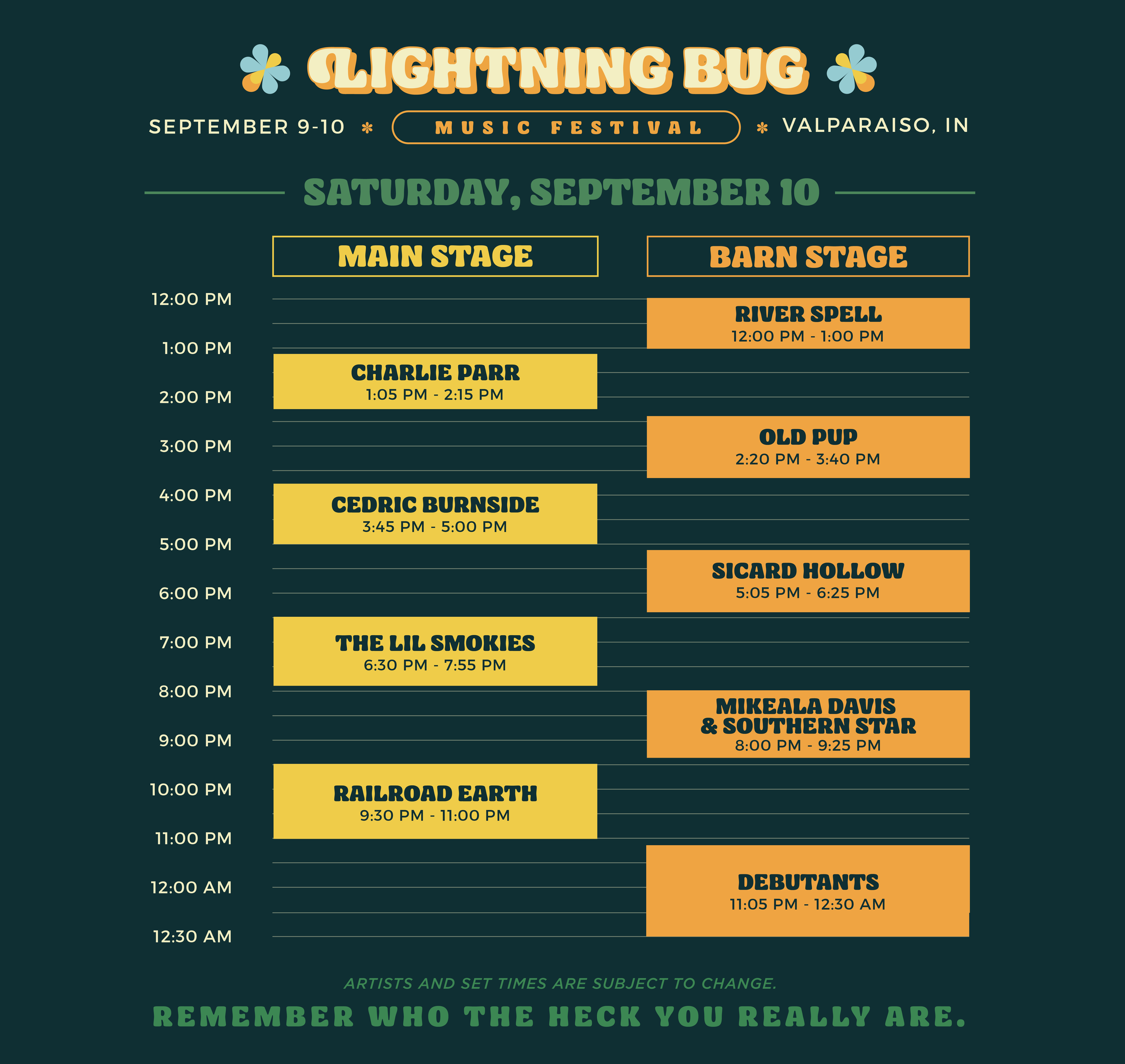 Lineup — Lightning Bug Music Festival
