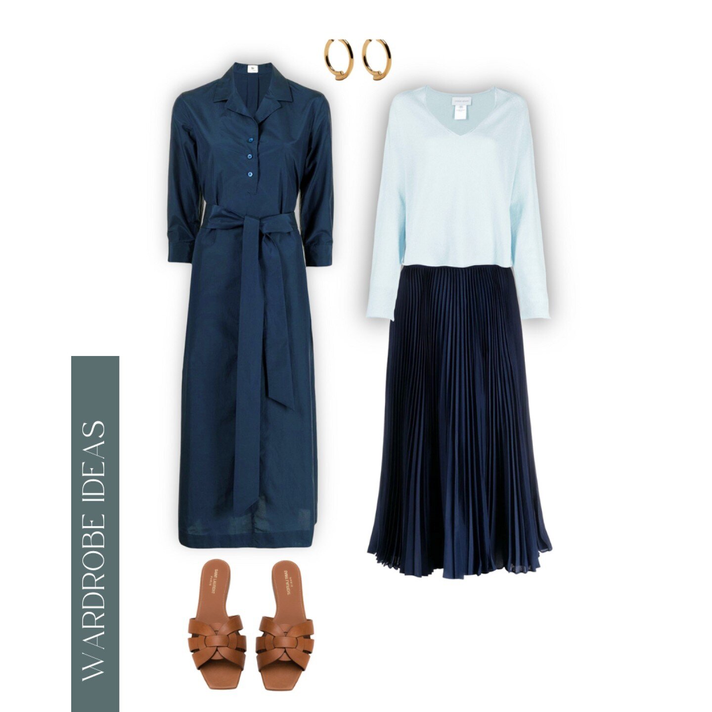 SMART CASUAL
If you have a feminine feel to your brand then try thin flowing dresses and a more feminine knit. Wearing a shirt dress gives a smart casual look, without looking too corporate. Choose simple sandals or white sneakers to round out the lo