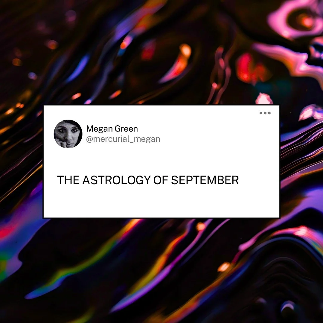 How is it already September?? Planets are moving, eclipse season activates, new timelines reveal themselves, and in 24 days, I'll be headed to Astro-Bash! (I've raised about 65% of my goal, thanks to all of you! I'll be using the next few weeks to cl