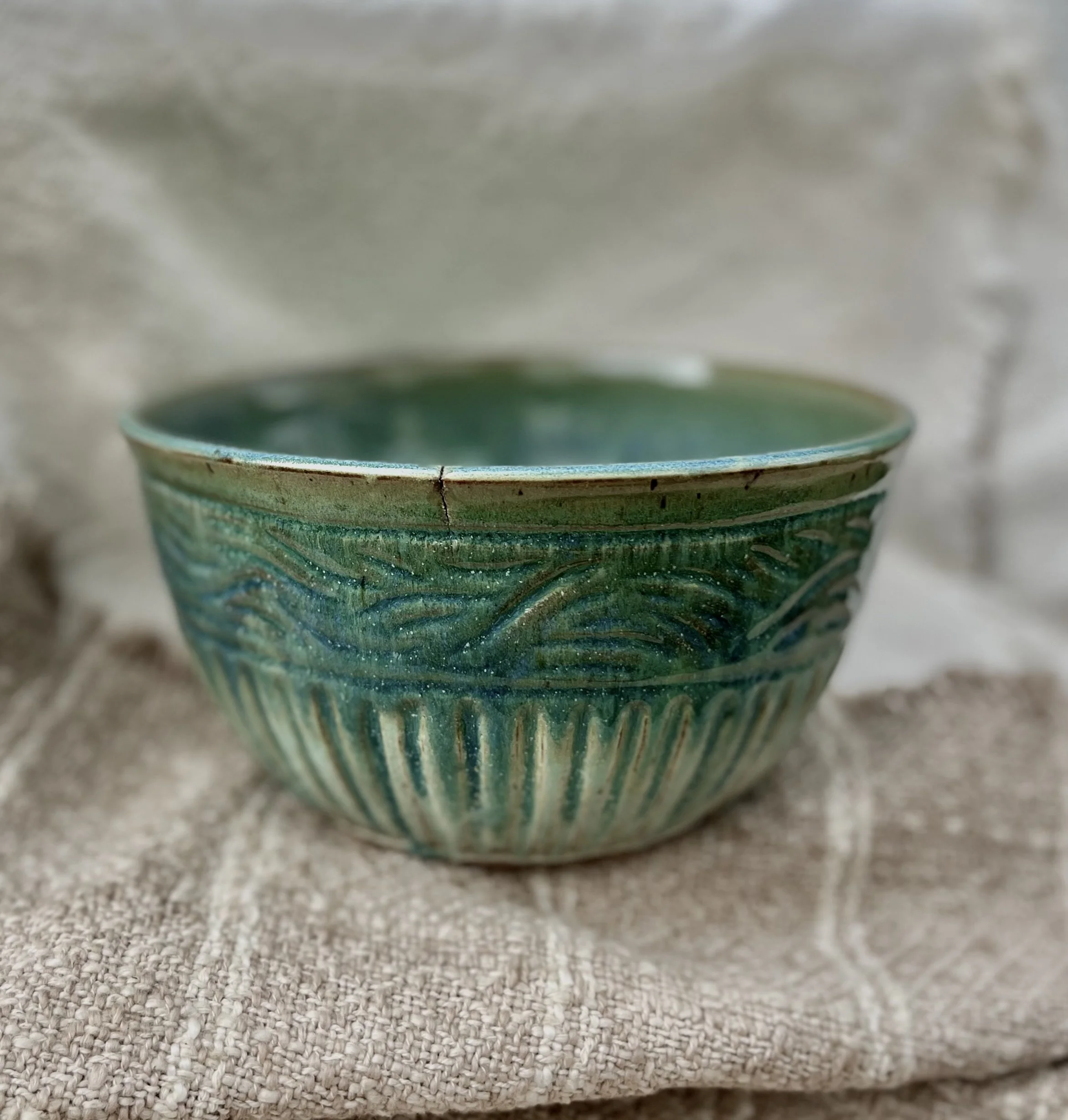 Turquoise Serving Bowl
