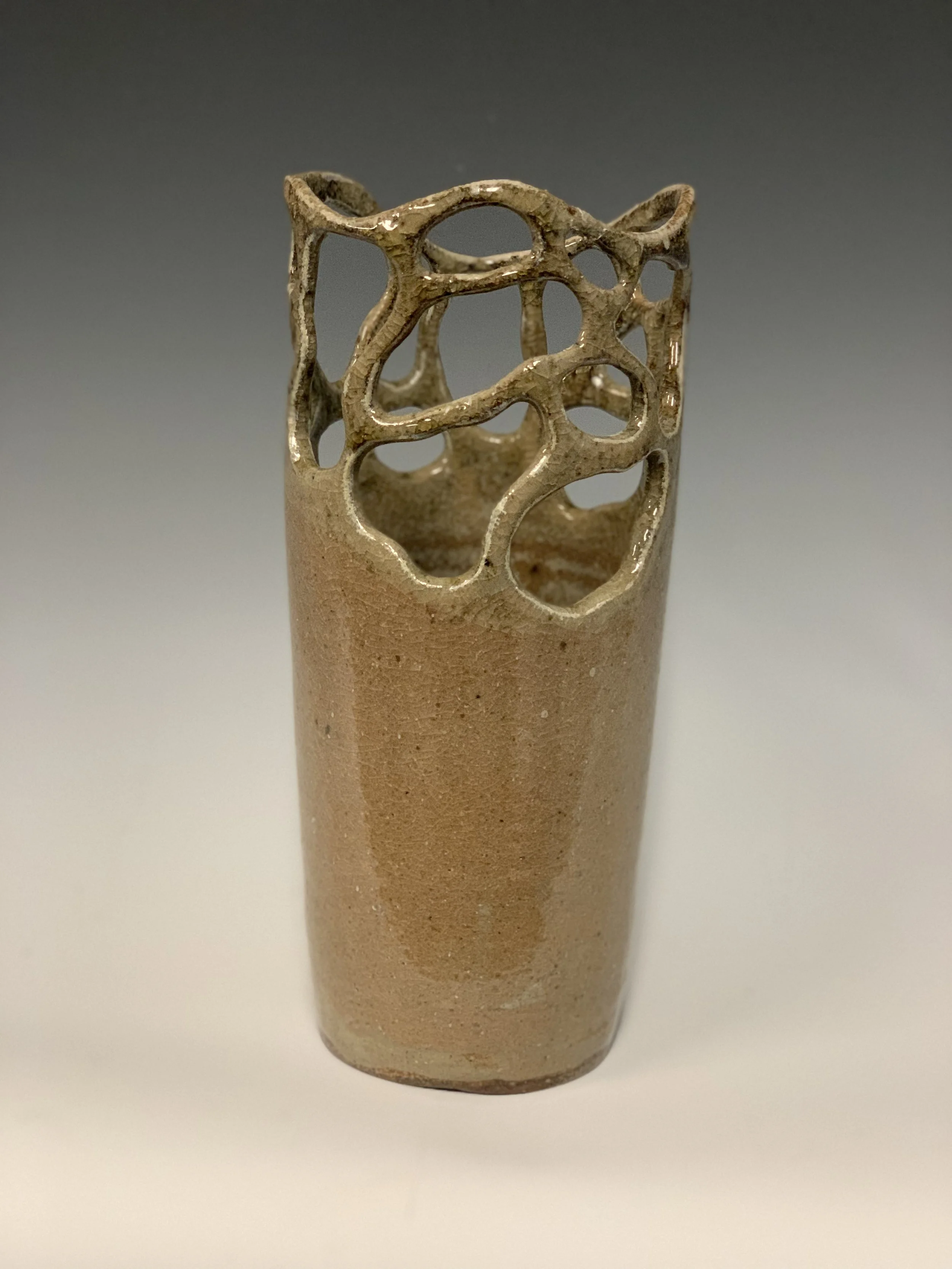 Wood-fired sculptural ceramic vase.
Created: Jacksonville University, 2019.
