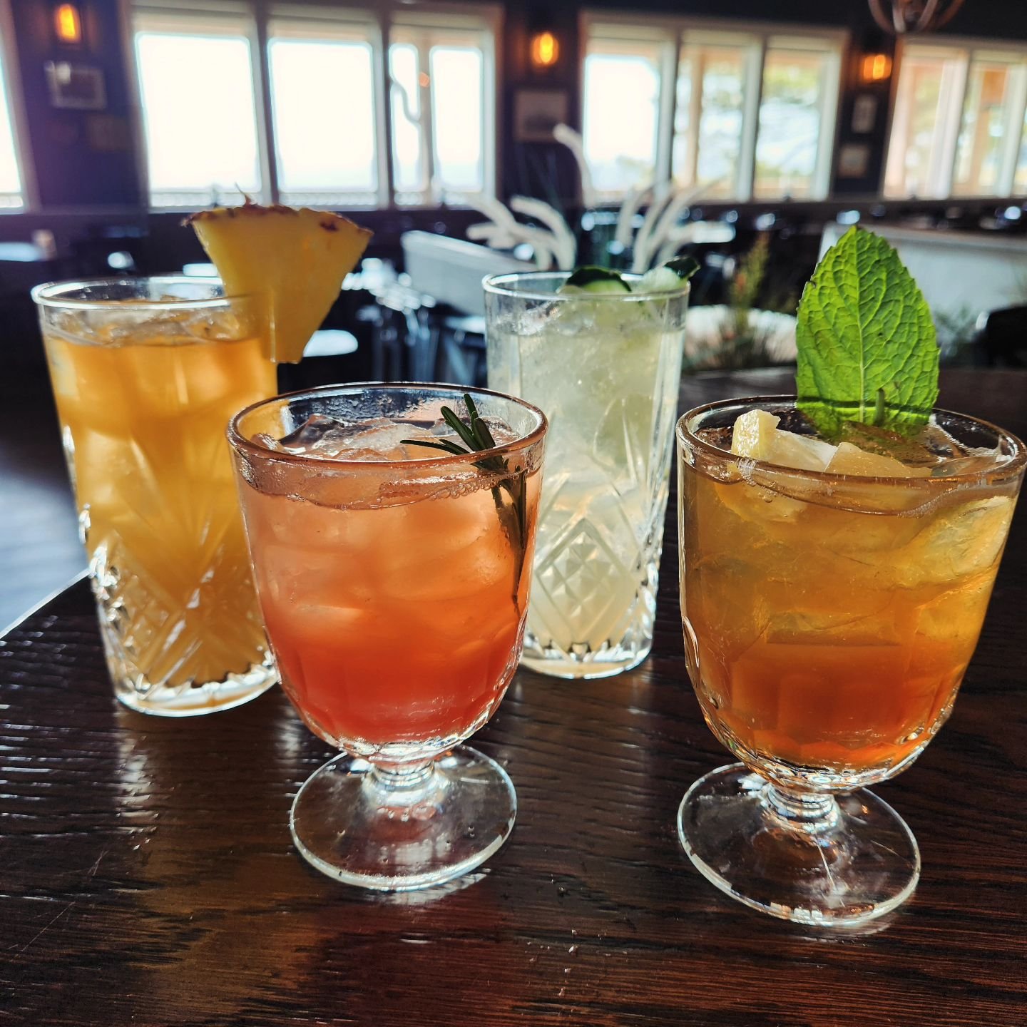 It may not feel like spring has arrived, but at least our spring cocktails have! Meet the By the Sound Tiki, Campari Beer Spritz, Spring Fling, and Over Yonder. Enjoy these and all of our cocktails for lunch, dinner, or Sunday brunch. Cheers! 
.
.
#c