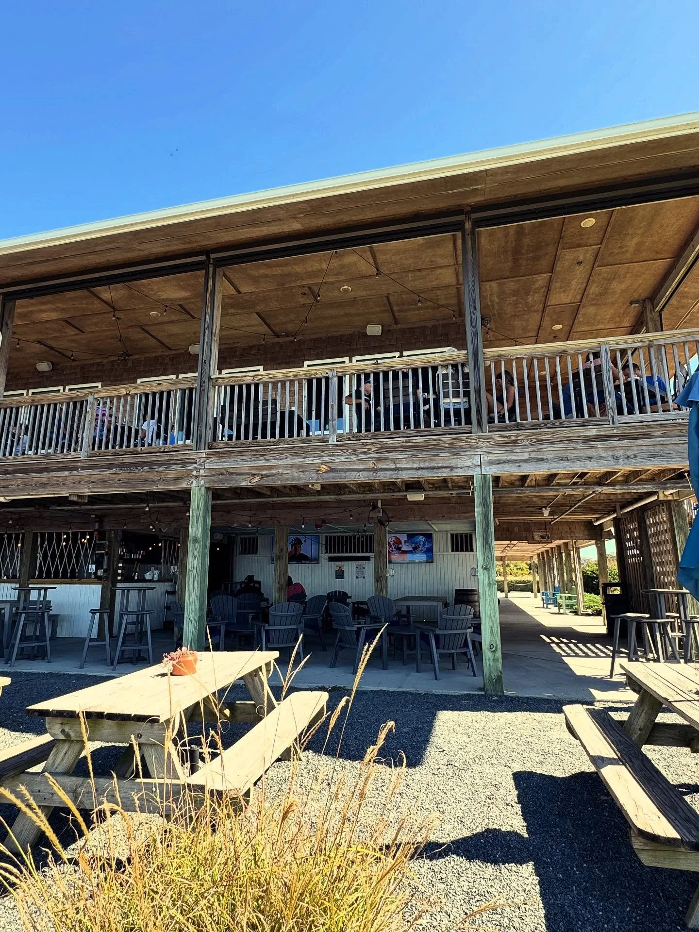 Beauty of a day for deck dining and college football at The! Village! 
🏈 
Our Soundside Tailgate goes until close with games on the big screens, full bar, and our Sound Lounge menu all day. 
🥘 
Or join us upstairs for lunch and dinner with a view. 