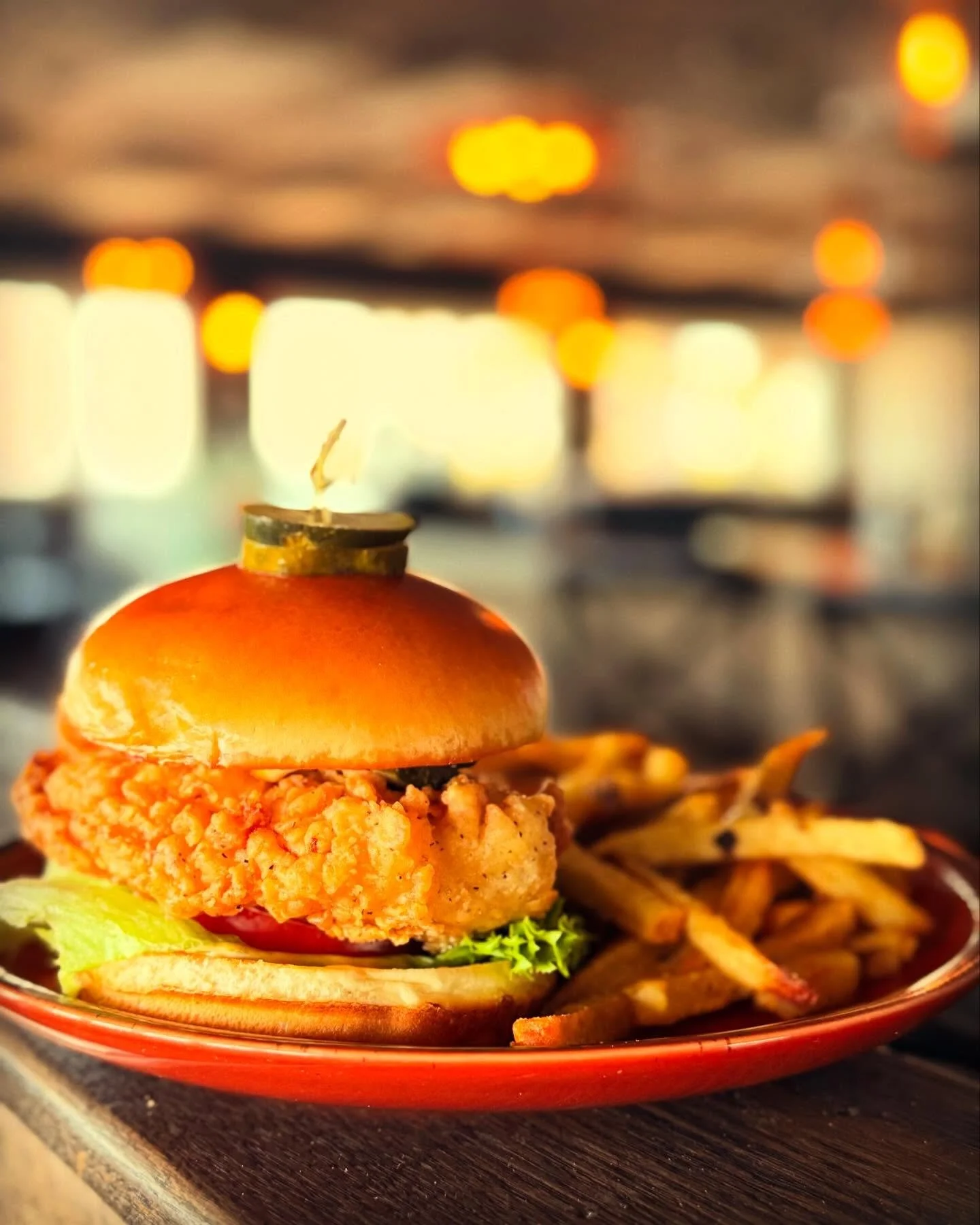 A Tavern staple since day one: our pickle-brined &amp; buttermilk battered chicken sandwich. Now available with beef tallow fries. Why tallow? The flavor &amp; crunch simply can&rsquo;t be beat! The sandwich is served at lunch only but you can get ta