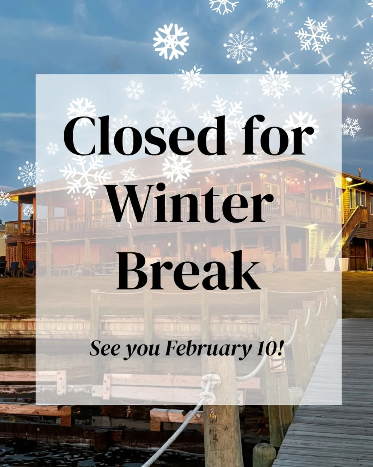 The Village is closed until February 10 but you can plan your next visit by making advance reservations - including for our special Valentine&rsquo;s Day dinner - online at https://www.villagetableandtavern.com/
&bull;
#winter
#obxwinter
#obxvillage 