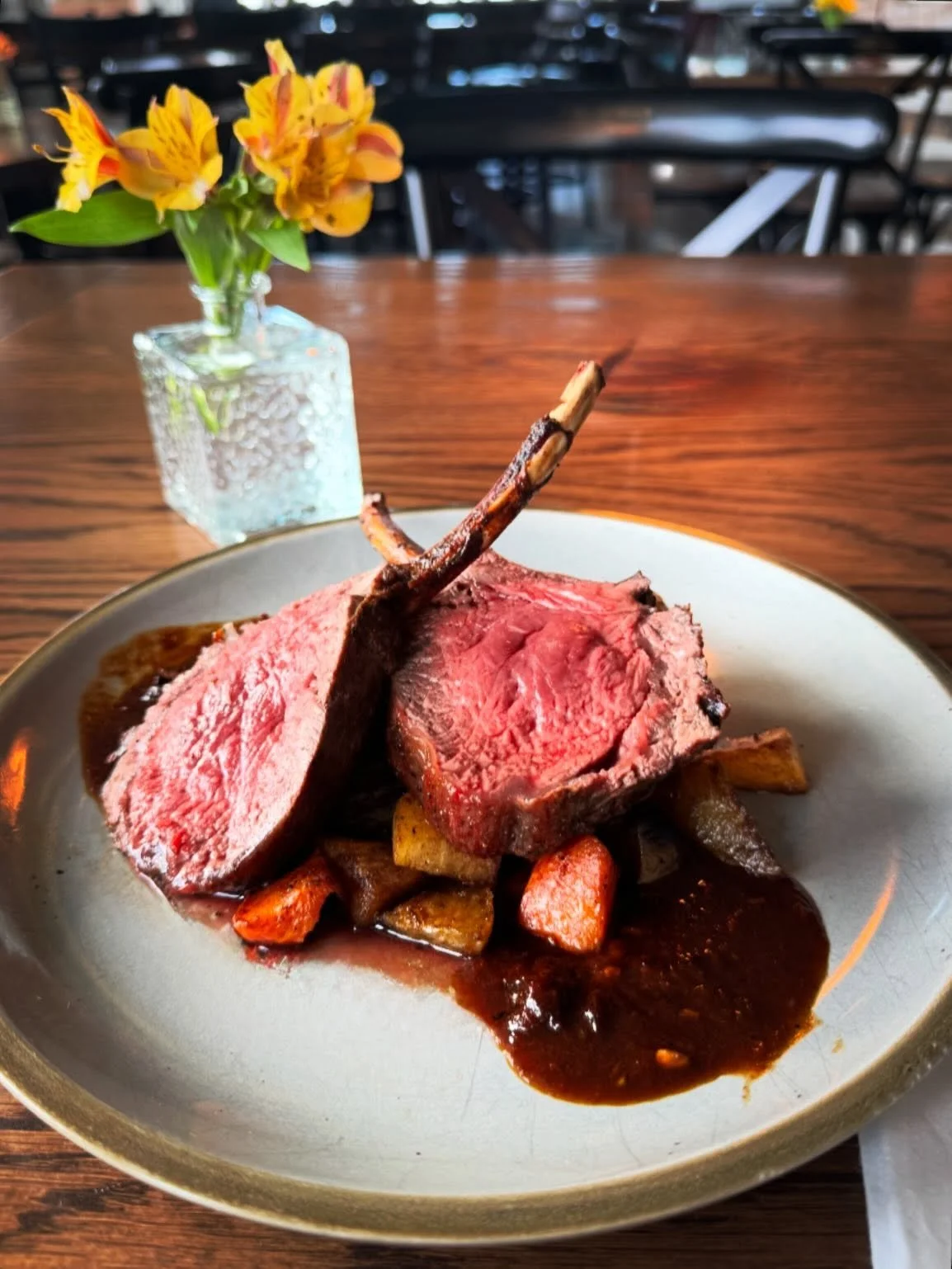 As long as winter sticks around we&rsquo;ll keep serving the comfort food you crave. Take tonight&rsquo;s entree special: pan roasted New Zealand rack of elk with roasted root vegetables, smoked potatoes, and a wild mushroom Marsala demi-glace. Join 