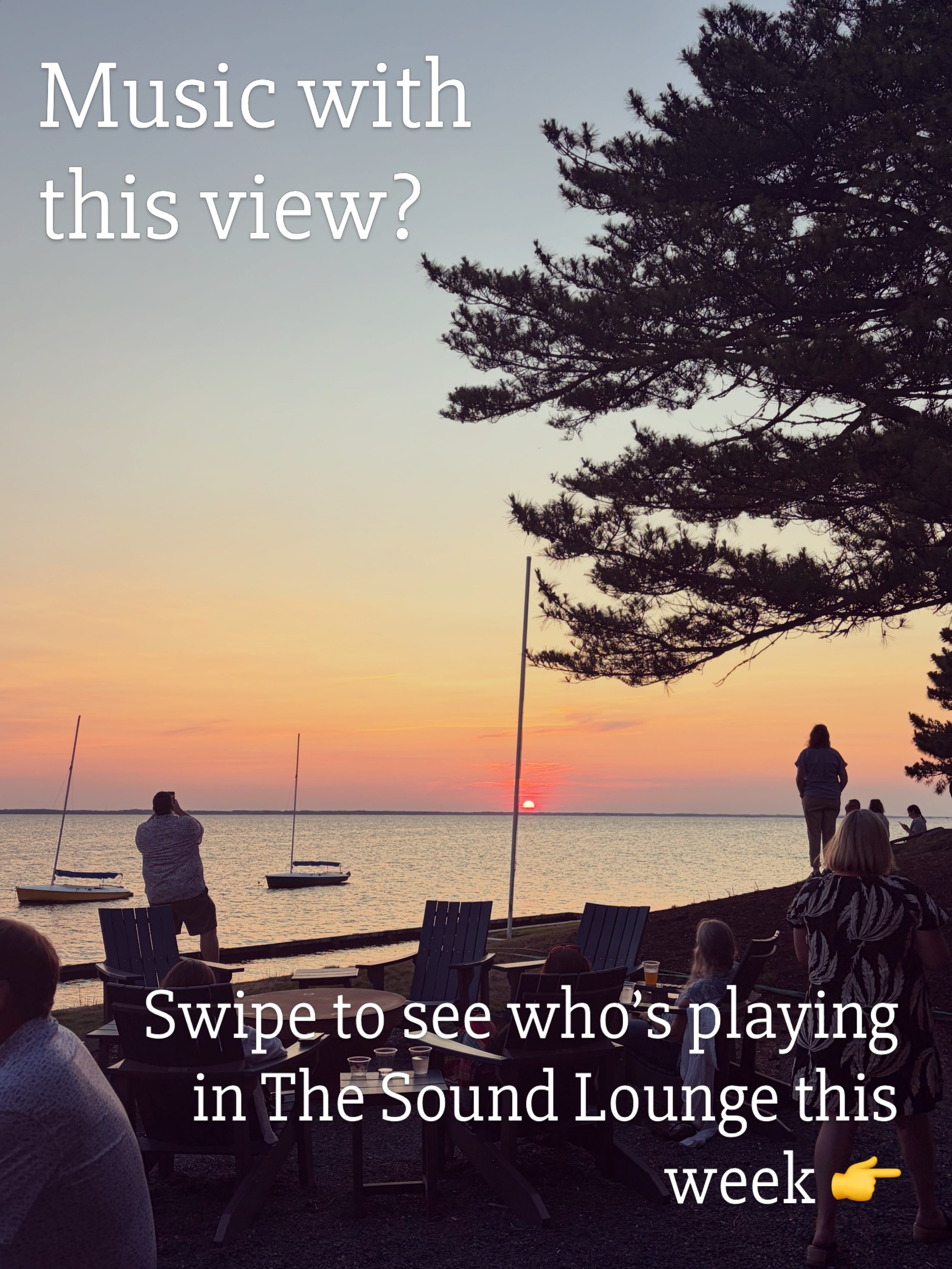 Looking for live music on the water? We got you! Join us around back in The Sound Lounge Monday-Friday this summer. The bar opens for drinks and snacks at 4; music starts at 5:30! 
&bull;
#obxlivemusic #musicwithaview #doducknc #summervibes #summerti