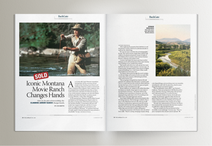 Swan Land Company Climbing Arrow Ranch Fall 2021 magazine image