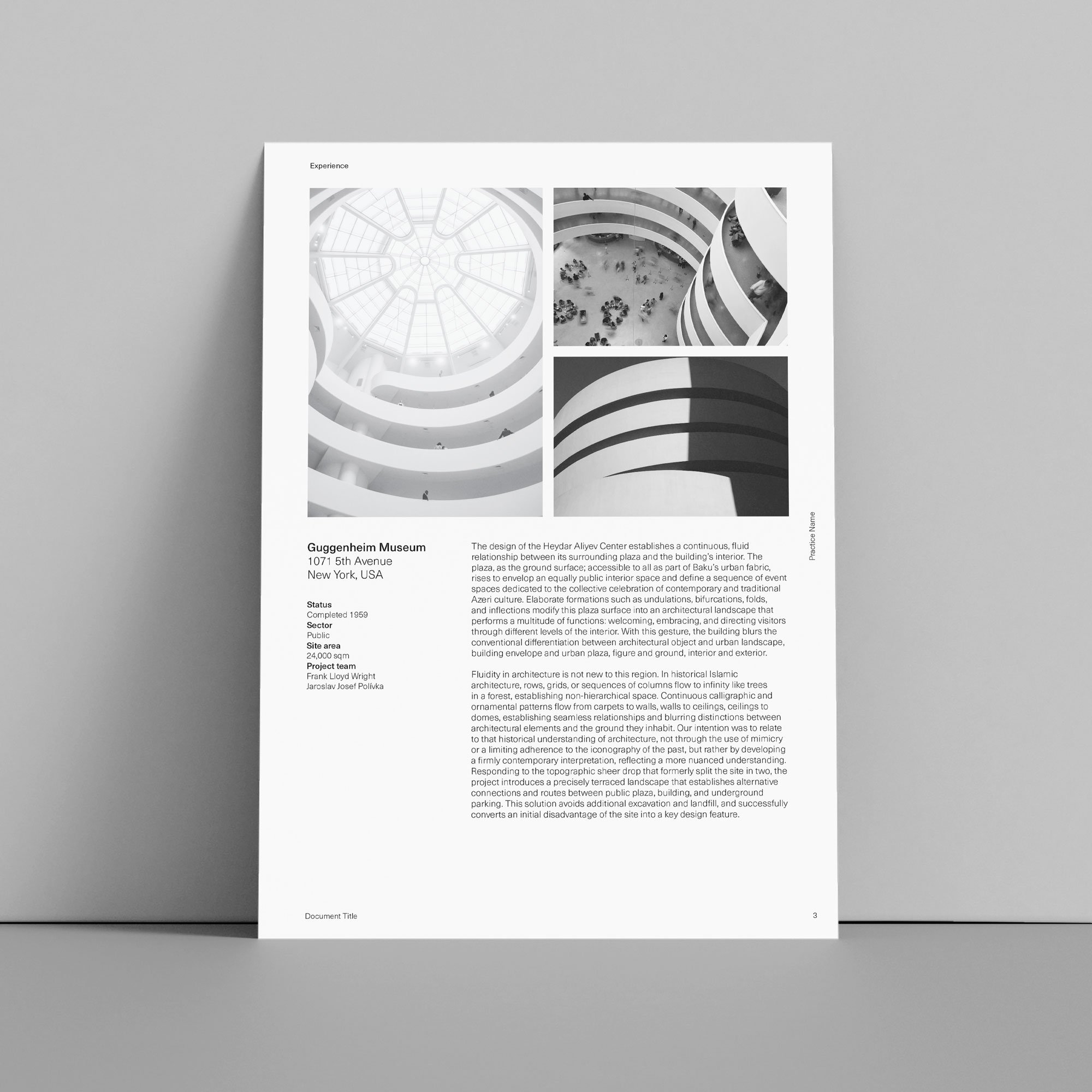 Project Hard Copy Layout Bundle of templates for architecture practices — Architecture templates