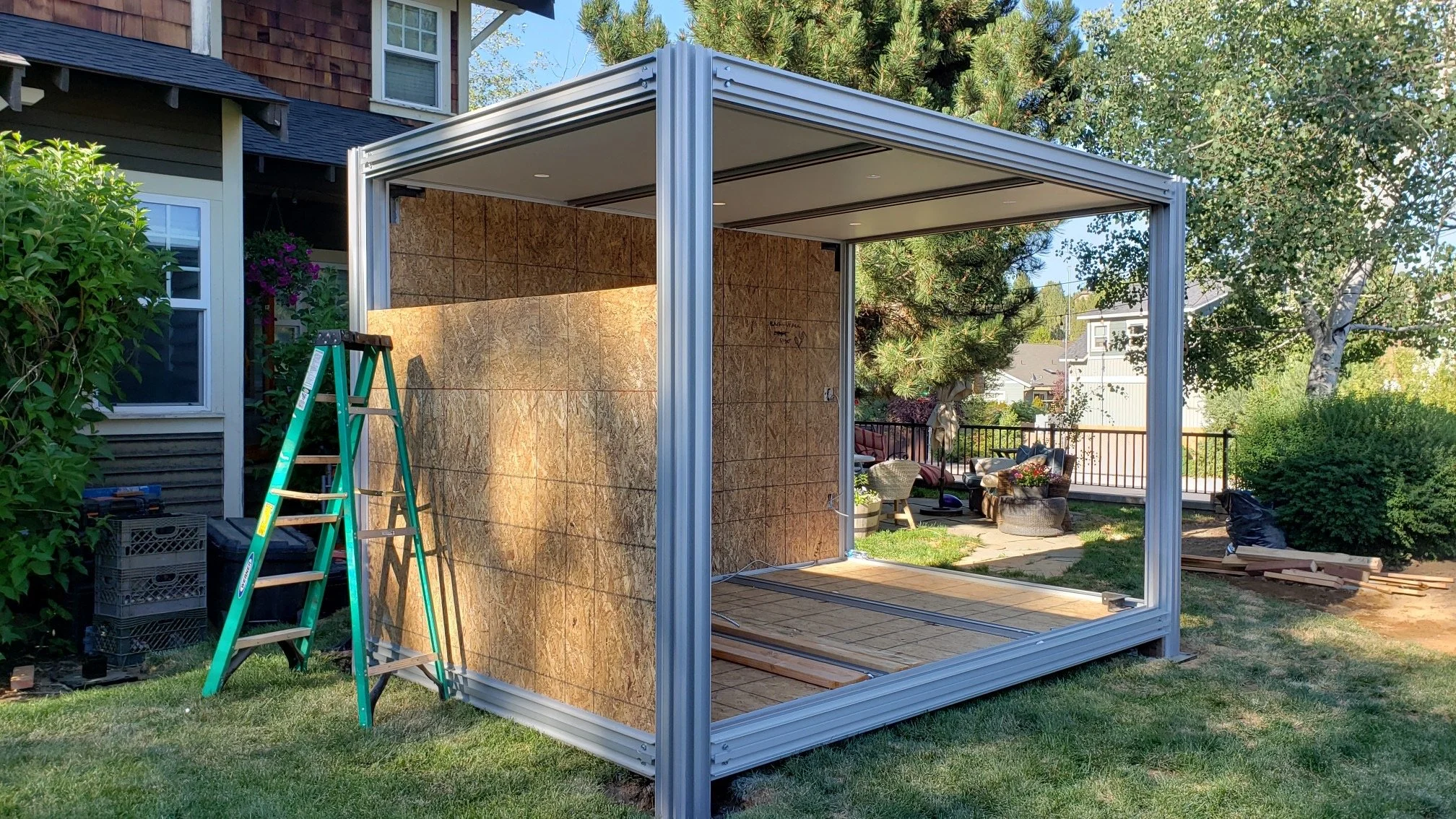 clear anodized aluminum framing