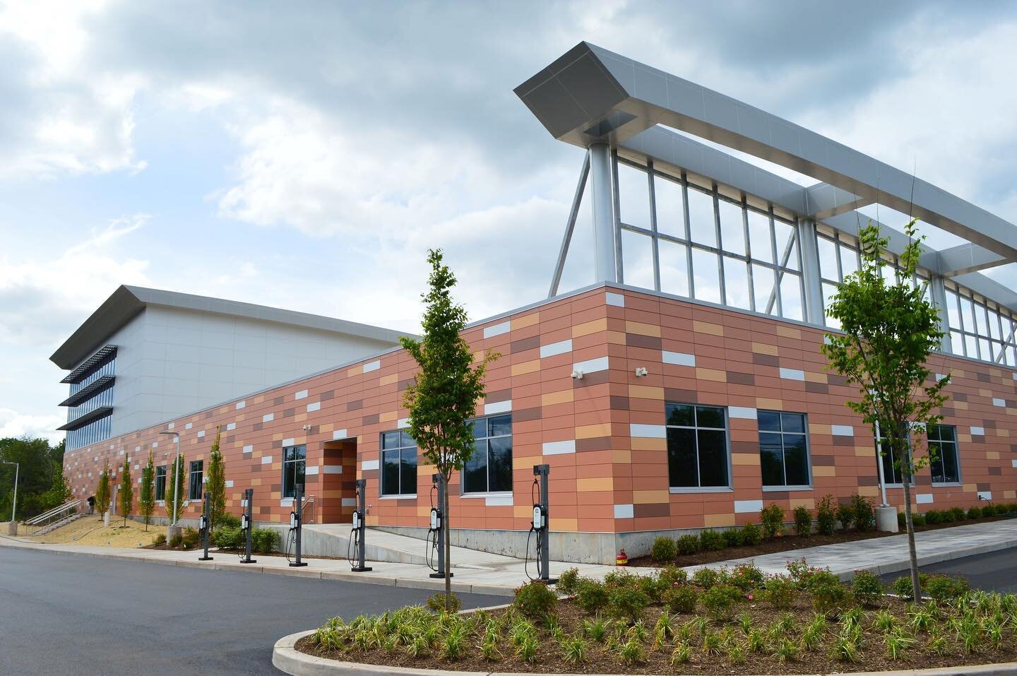 At the Piscataway Community Center we brought together @agrobbuchtal &rsquo;s environmentally friendly and HT coated terra cotta panels to the community. This product is &frac12; the weight, takes 1/3 of the installation time, and is the economical i