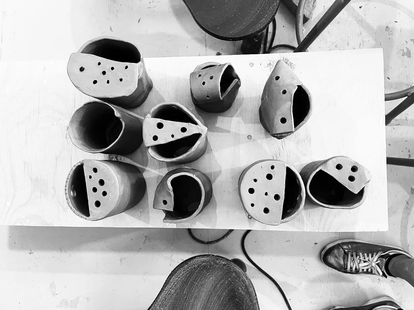 Making process for community day @artshackbrooklyn  on August 20th.There will be flower arrangement short session in handmade vases!