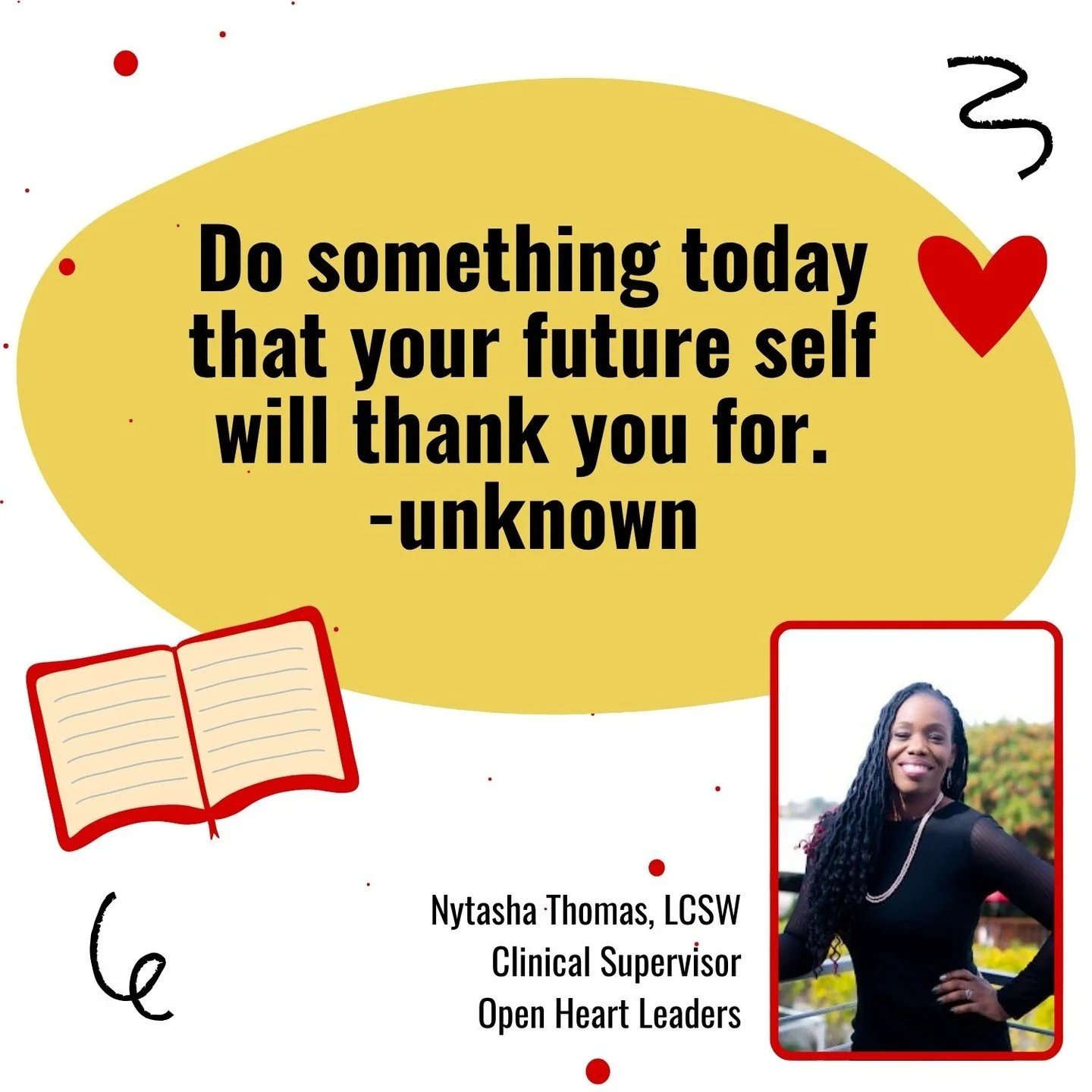 Meet Nytasha Thomas, LCSW 
Our dedicated Clinical Supervisor who believes in the power of small steps towards a brighter future. &quot;Do something today that your future self will thank you for,&quot; she advises. 🌟 Discover how our counseling depa