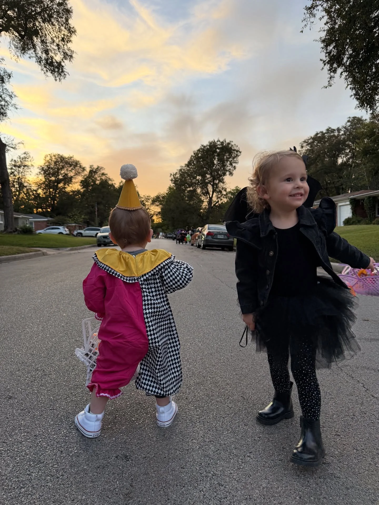 Halloween photo dump | moments I always want to remember 

&bull; Henry&rsquo;s newly walking wobbly walk 
&bull; Lillian squealing in excitement as she ran from house to house 
&bull; Henry handing me a piece of candy to open and immediately ploppin