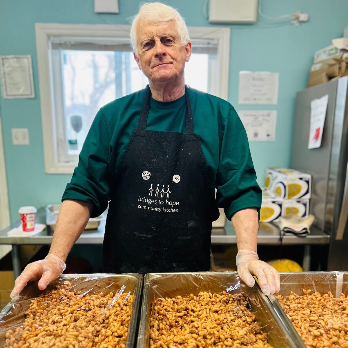 Volunteer Spotlight: Steve!

This is Steve, but not just any Steve! This amazing guy is a volunteer extraordinaire at Bridges To Hope, and has been for a whopping 8 years! 

Every single week, Steve works his magic in the kitchen, whipping up delicio
