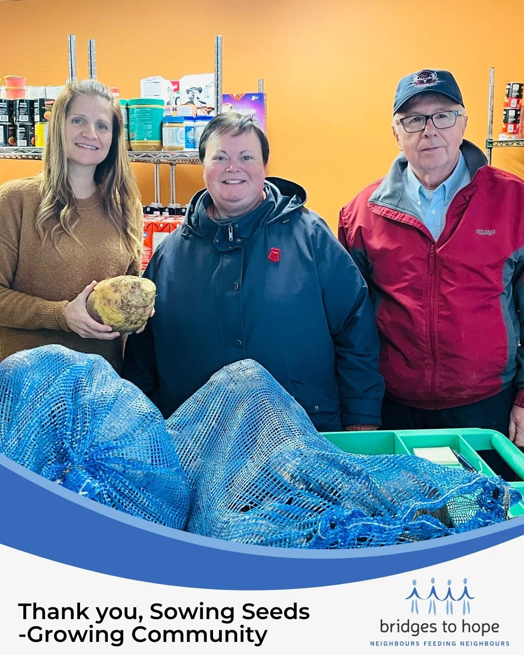 Last week, we received a generous donation of 40 pounds of turnip from Sowing Seeds, Growing Community! 🥕🌱 

This kind gesture helped us continue to provide fresh, nutritious produce to the many families who visit our food bank. Thanks to Reverend 