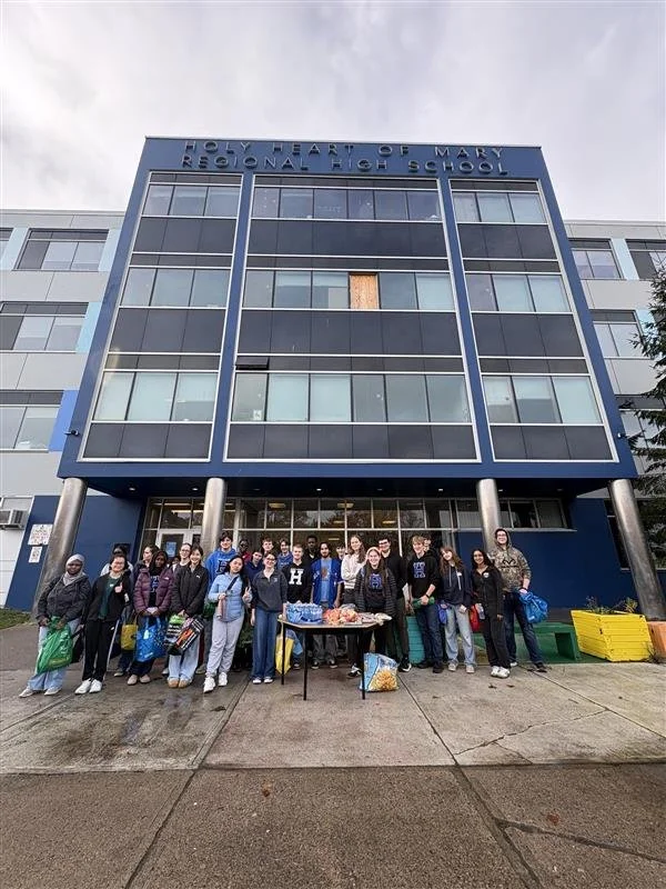 If you live in the area surrounding Holy Heart High School in St. John's, these incredible students may pay you a visit today! Members of the Interact Club at Holy Heart are conducting their annual 'We Scare Hunger' food drive this afternoon. They're