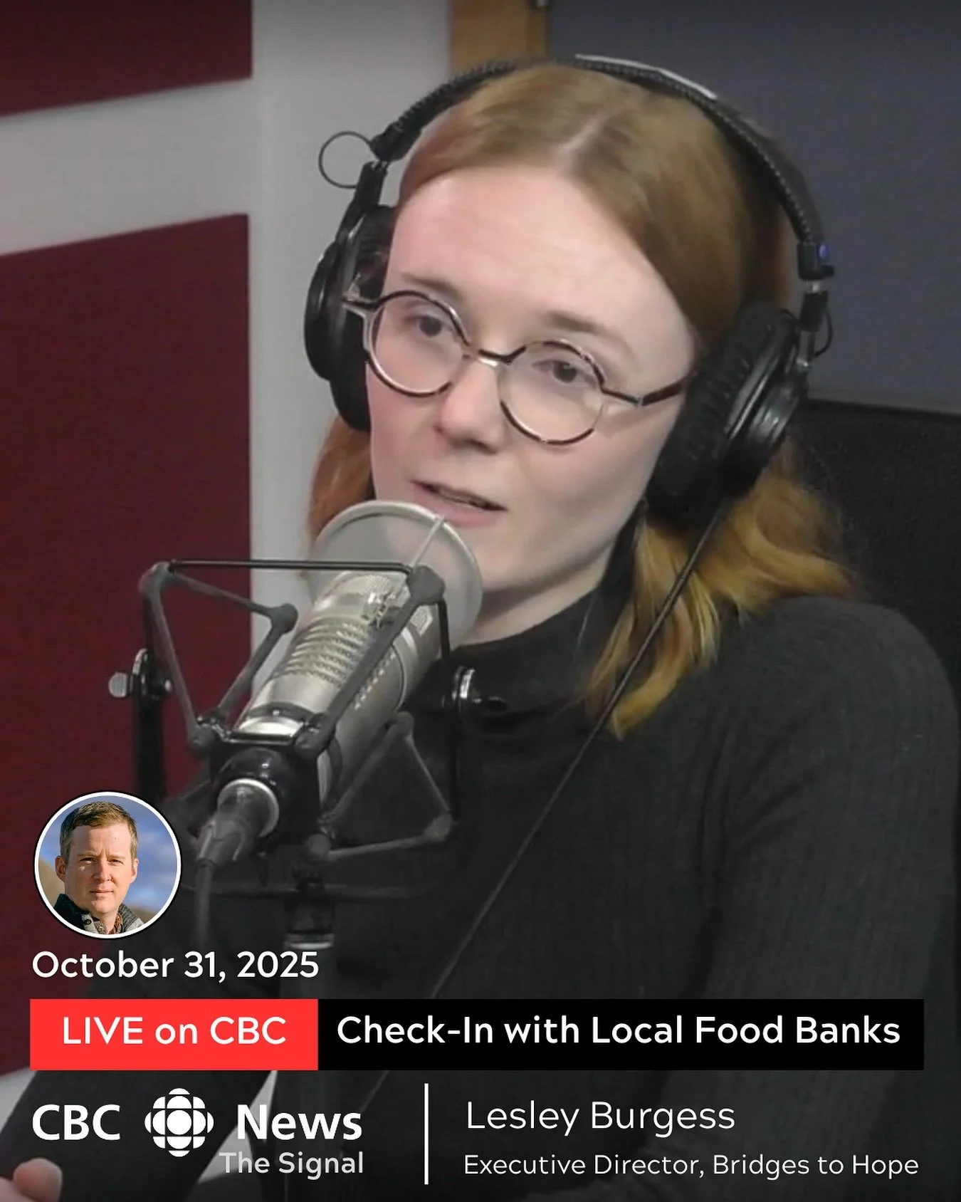 Tune in to The Signal with Adam Walsh on CBC Radio One tomorrow (October 31) at 12:00 NST! 

Our Executive Director Lesley Burgess will join local food banks to discuss @foodbankscanada&rsquo;s 2025 HungerCount report and what we&rsquo;re seeing on t