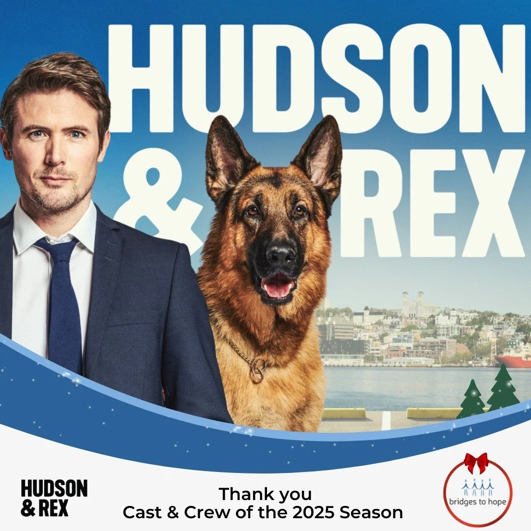 ✨🎬 Our sincere thanks to the cast and crew of Hudson &amp; Rex for organizing a food drive in support of our food pantry. 🫶
 
When filming wrapped for the season, this team collected almost 230 pounds of food for our neighbours. 🥫💙
 
Wishing you 