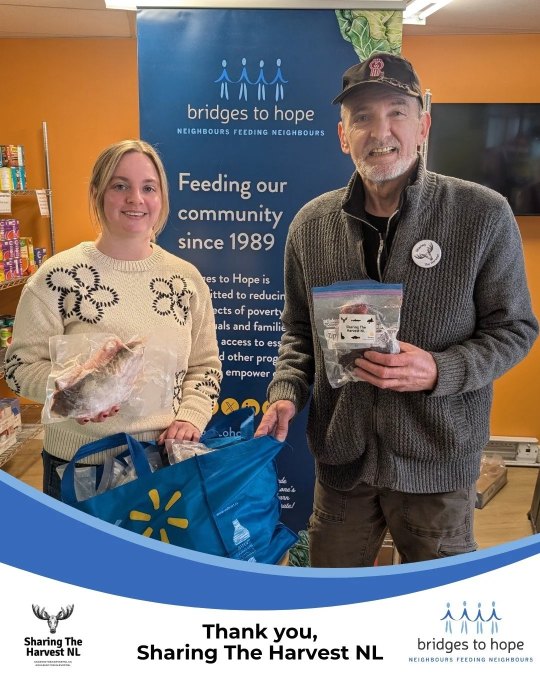 Barry from @sharingtheharvestnl dropped by last week with something a little special, seal &amp; cod for our neighbours!

Thank you for continuing to share the harvest in such a meaningful way. We&rsquo;re so grateful for your efforts and for everyth