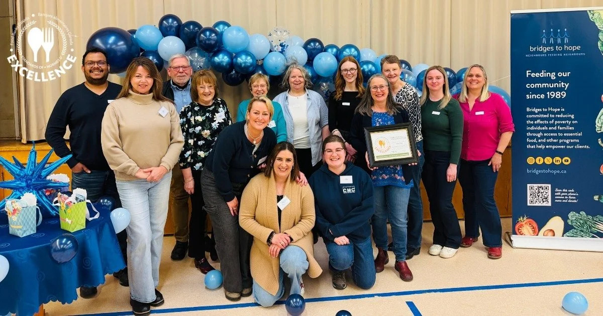 We are thrilled to share that Bridges to Hope is now accredited under @foodbankscanada's National Standards of Excellence program!
 
The Food Banks Canada National Standards are designed as a baseline set of standards to which the food banking networ