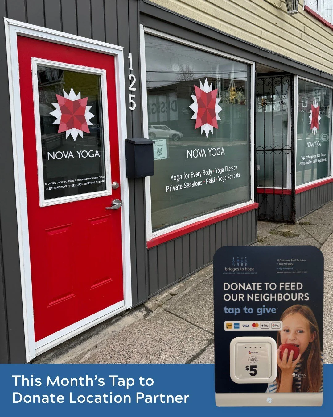 💙 Sometimes, helping a neighbour is as simple as a tap.
 
We're excited to introduce our new Tap-to-Give initiative, making it easier than ever to support local families experiencing food insecurity.
 
Thank you to @novayogastudio for becoming the f