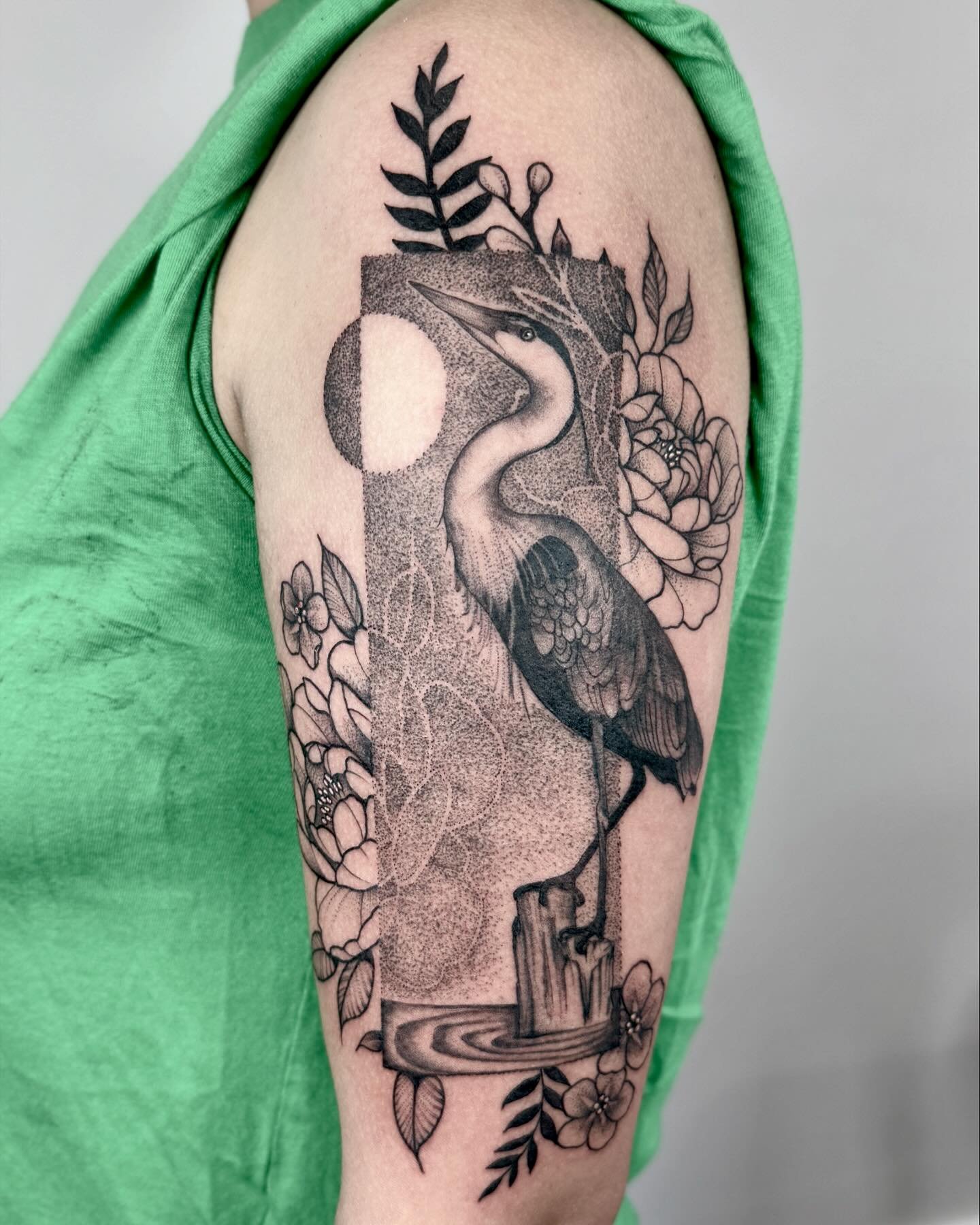 Great blue heron for Dee, thanks again!
#greatblueheron #herontattoo #birdtattoo #blackink #savannahtattoo #tattoooftheday #tattooart