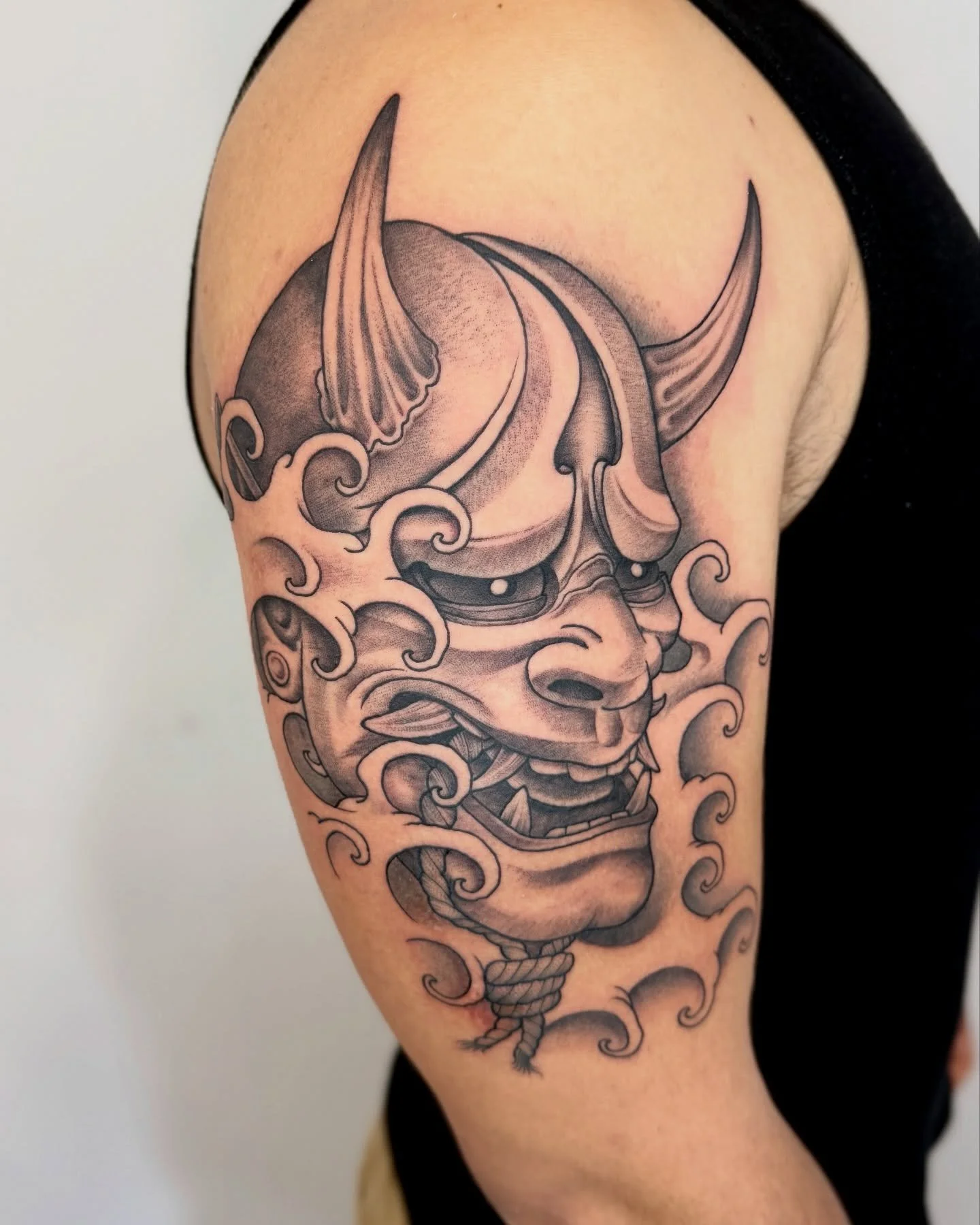 Hannya mask 🖤 I love getting to make Japanese style tattoos