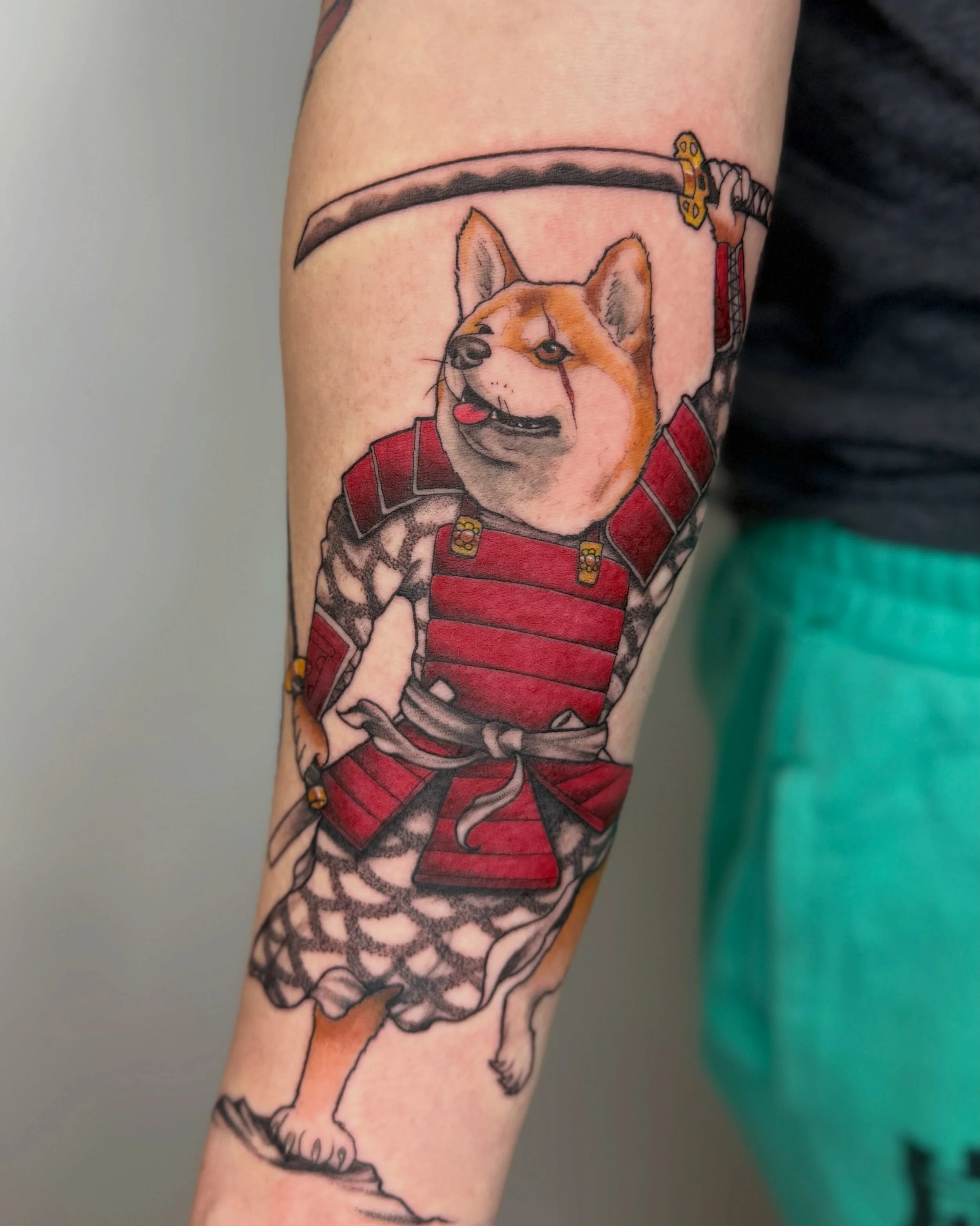 Shiba Inu samurai memorial tattoo for Max&rsquo;s life-saving dog

This is officially now my very favorite way to make memorial tattoos. I had so much fun with this one.

#savannahtattoo #savannahtattooartist #georgiatattooartist #petmemorialtattoo