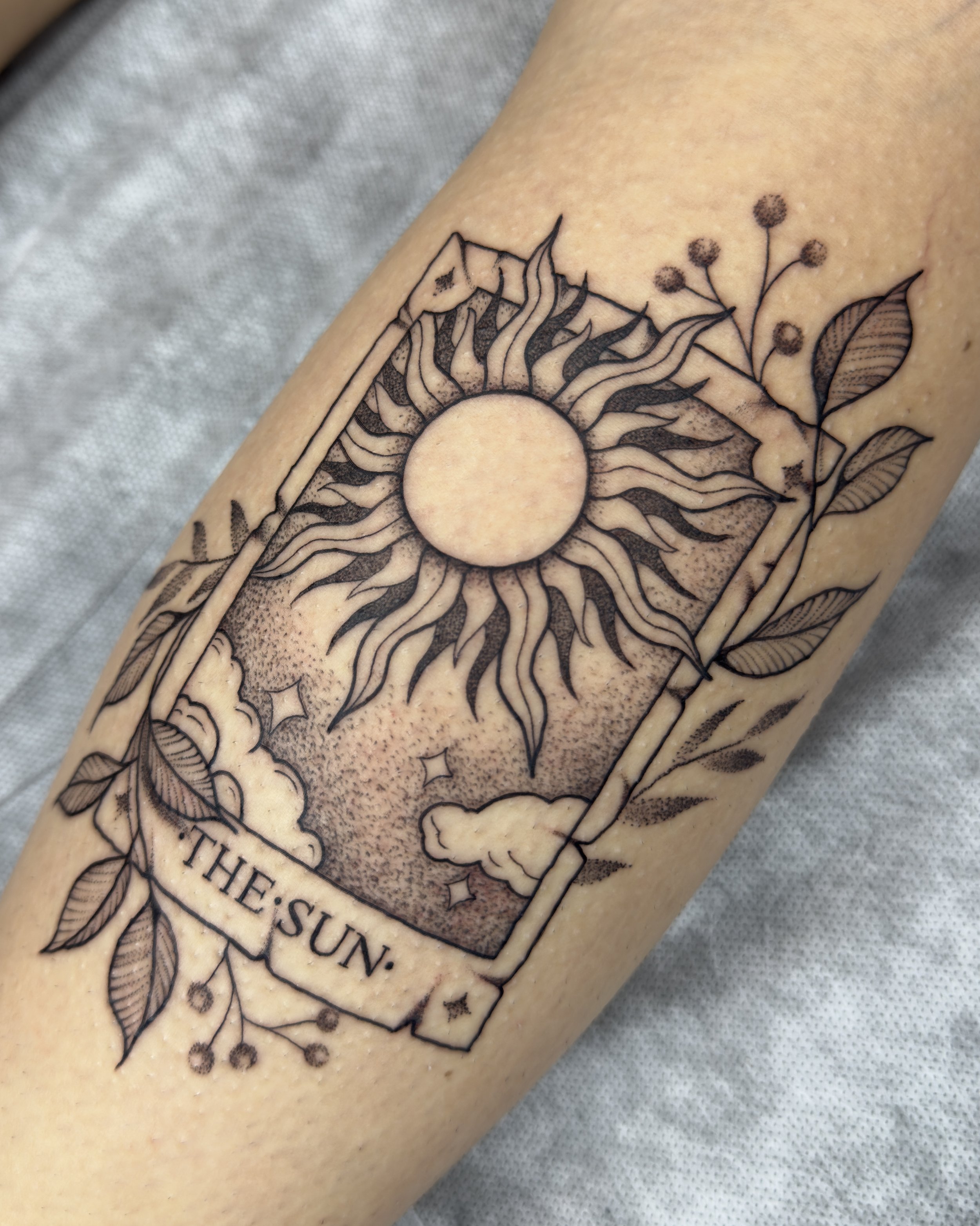 sun tarot card tattoo