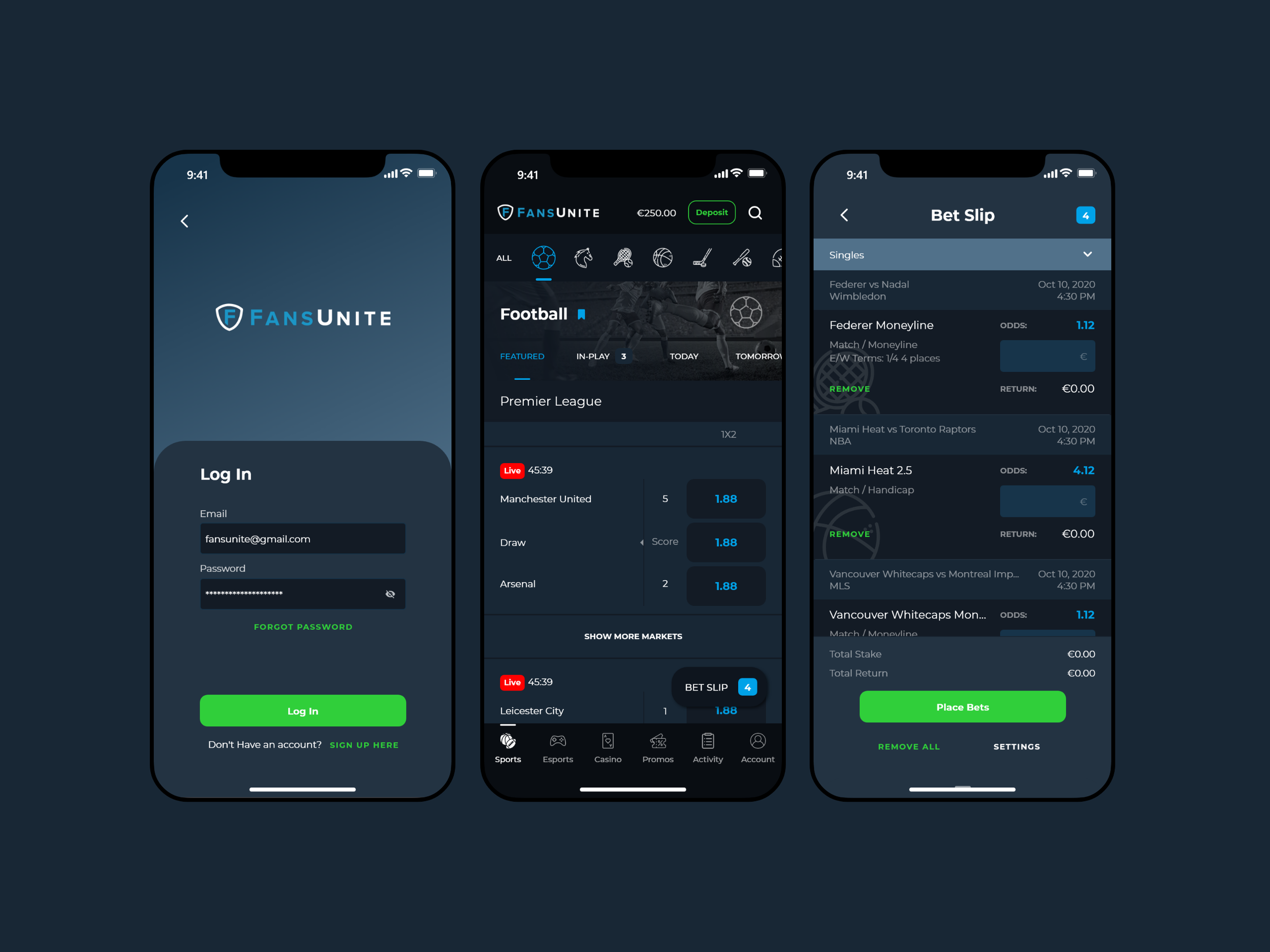 FansUnite Native App (2021-2022)