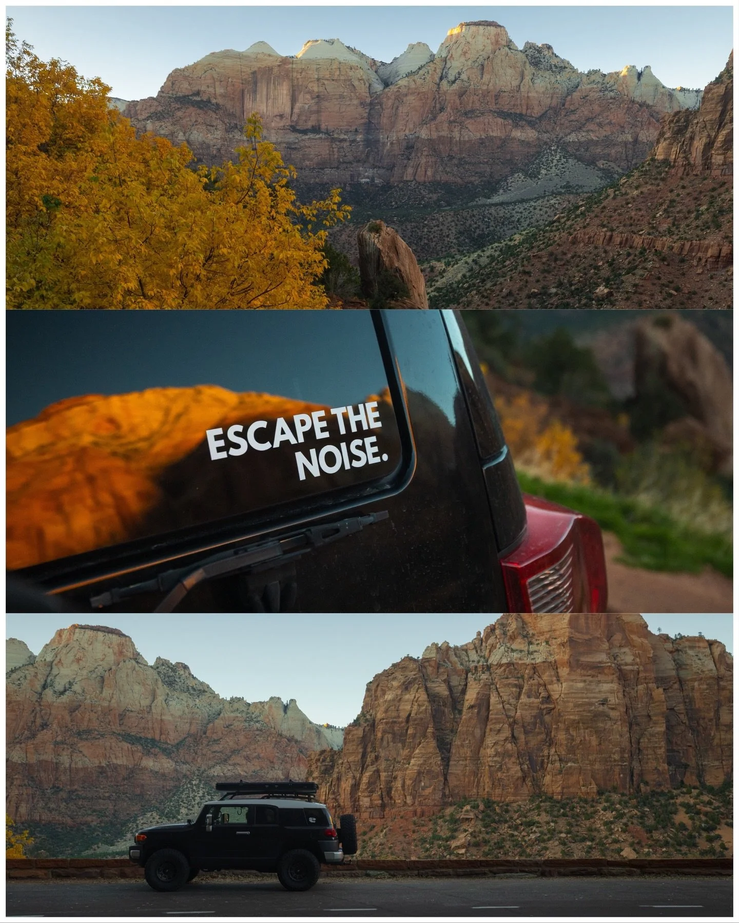 &ldquo;Escape the Noise&rdquo;

A little hard to actually &ldquo;escape the noise&rdquo; in Zion nowadays due to how many people visit now, but it beats being in the city any day.

#canonusa @canonusa #toyota #roughcountry