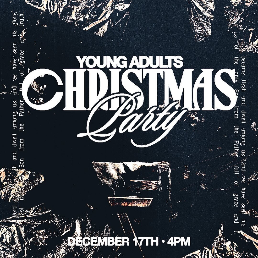 Did someone say Christmas party??? Our Young Adults Christmas celebration is one week away! ☺️🎄🪩✨ Let us know you&rsquo;re coming by visiting the link in our bio! We can&rsquo;t wait to celebrate together 🎅