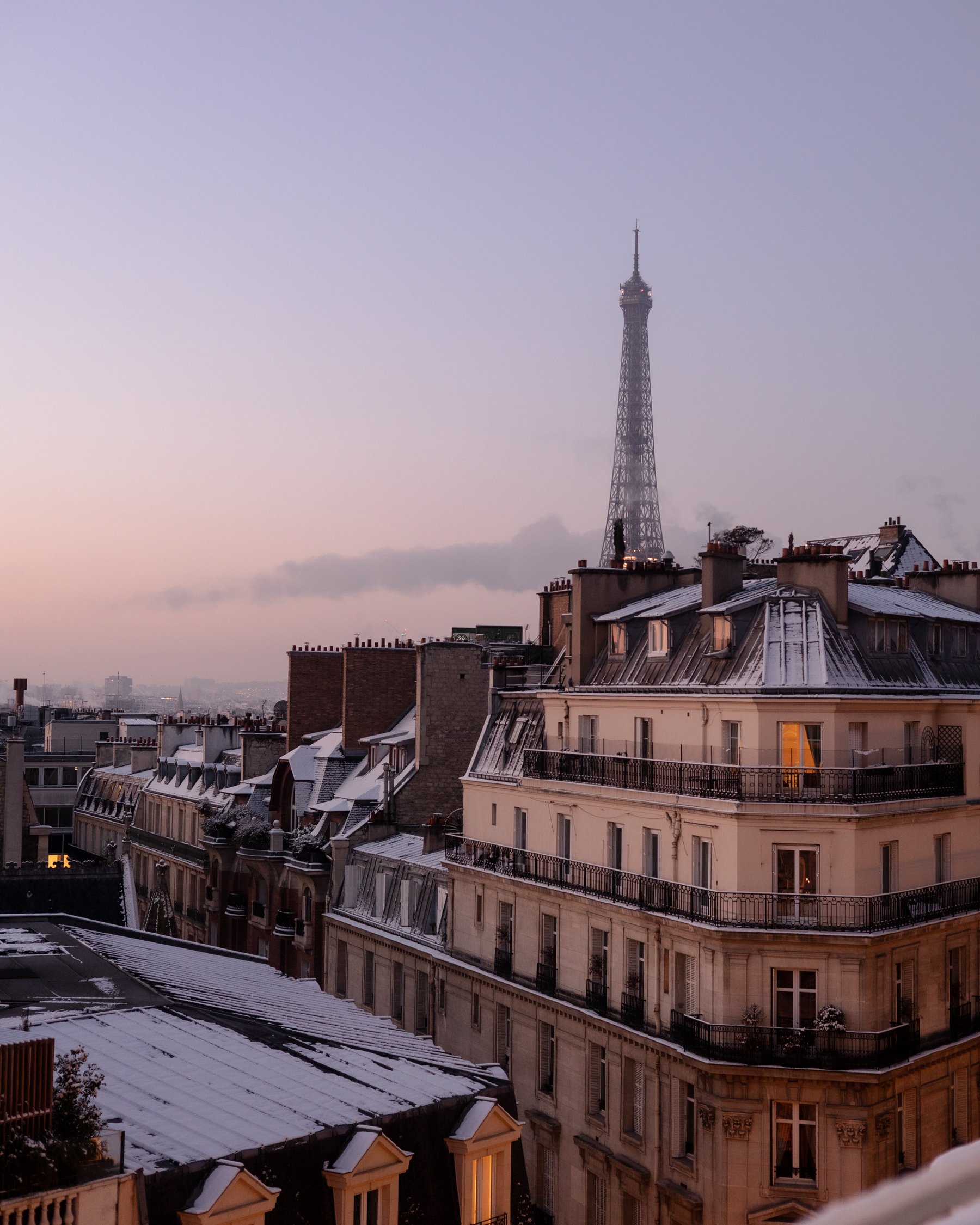 Hôtel de Sers, A Parisian Winter Overlooking the Eiffel Tower