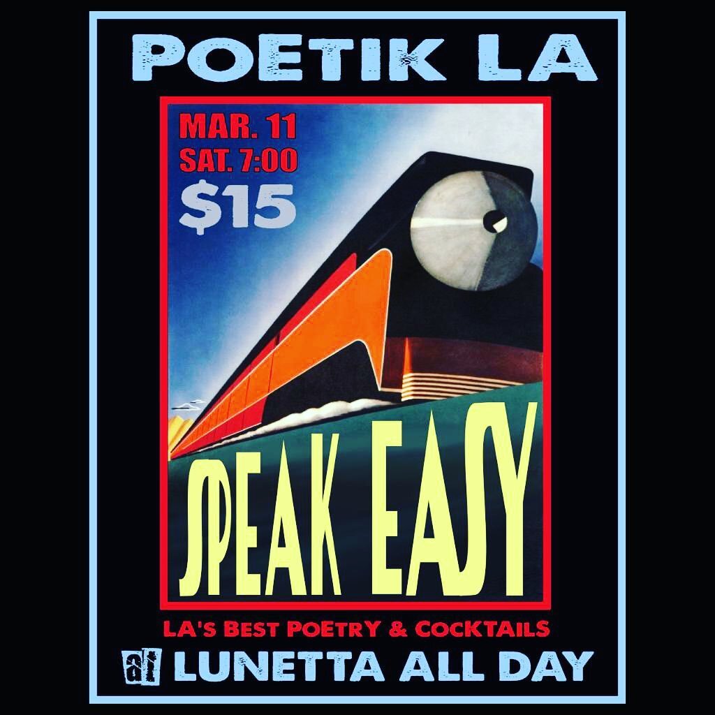 Speak easy at Lunetta 
flower room edition 
🌹🌼💐🥀🌸💐🌺🌻🌷🌼

LA&rsquo;s best poetry and cocktails!

We have an incredible lineup of amazing poets to share with you!

This event sold out in 2 weeks last time so please get your tickets now! *Link 