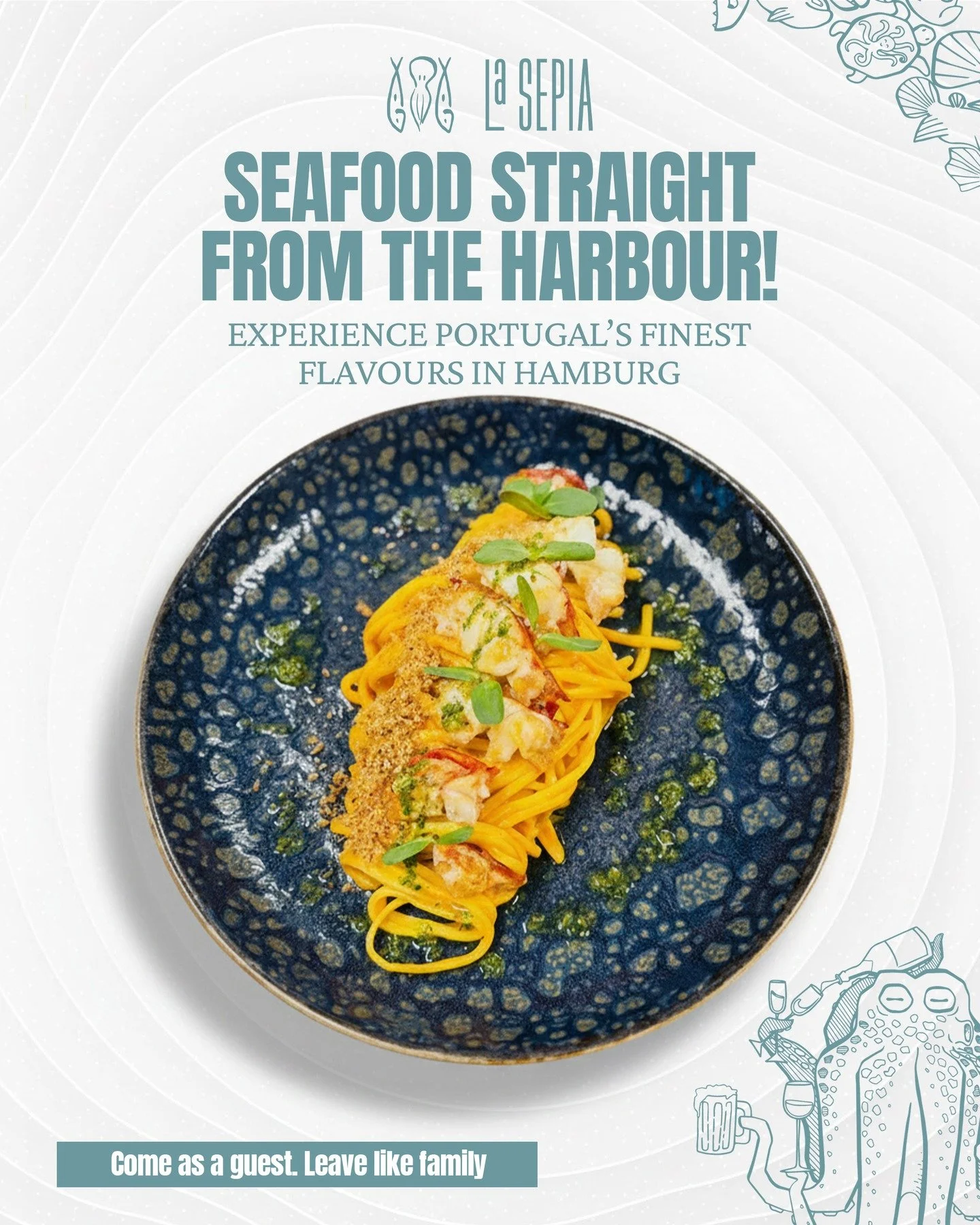 Nothing beats the taste of freshly caught seafood! 

Come and enjoy authentic Portuguese flavors, warm vibes, and friendly service in Hamburg.
Visit us today!

#HamburgSeafood #FreshFishHamburg #LaSepiaHamburg #PortugueseCuisine #SeafoodLovers #Medit