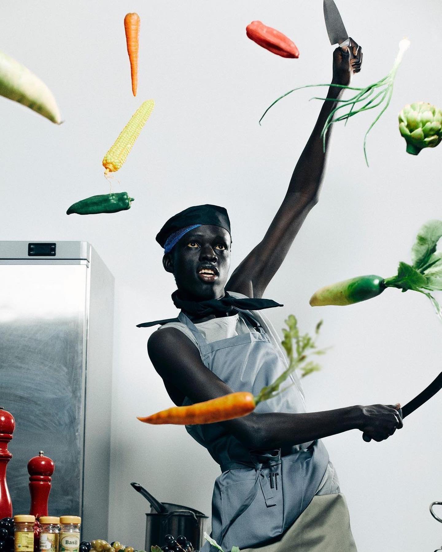 @juliannn_song 🔪

The God of Cooking Competition begins today! Please welcome Chef @baboya_malok to showcase his cooking skills!!!

Creative and photo Julian at @newschoolrepresents 
Styling @hwirgman 
Setting @lydiaaachan at @newschoolrepresents 
M
