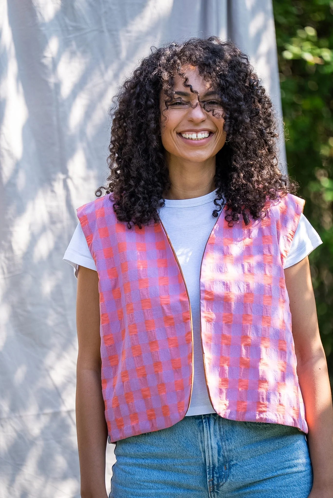 WESTE lila & koralle & ocker