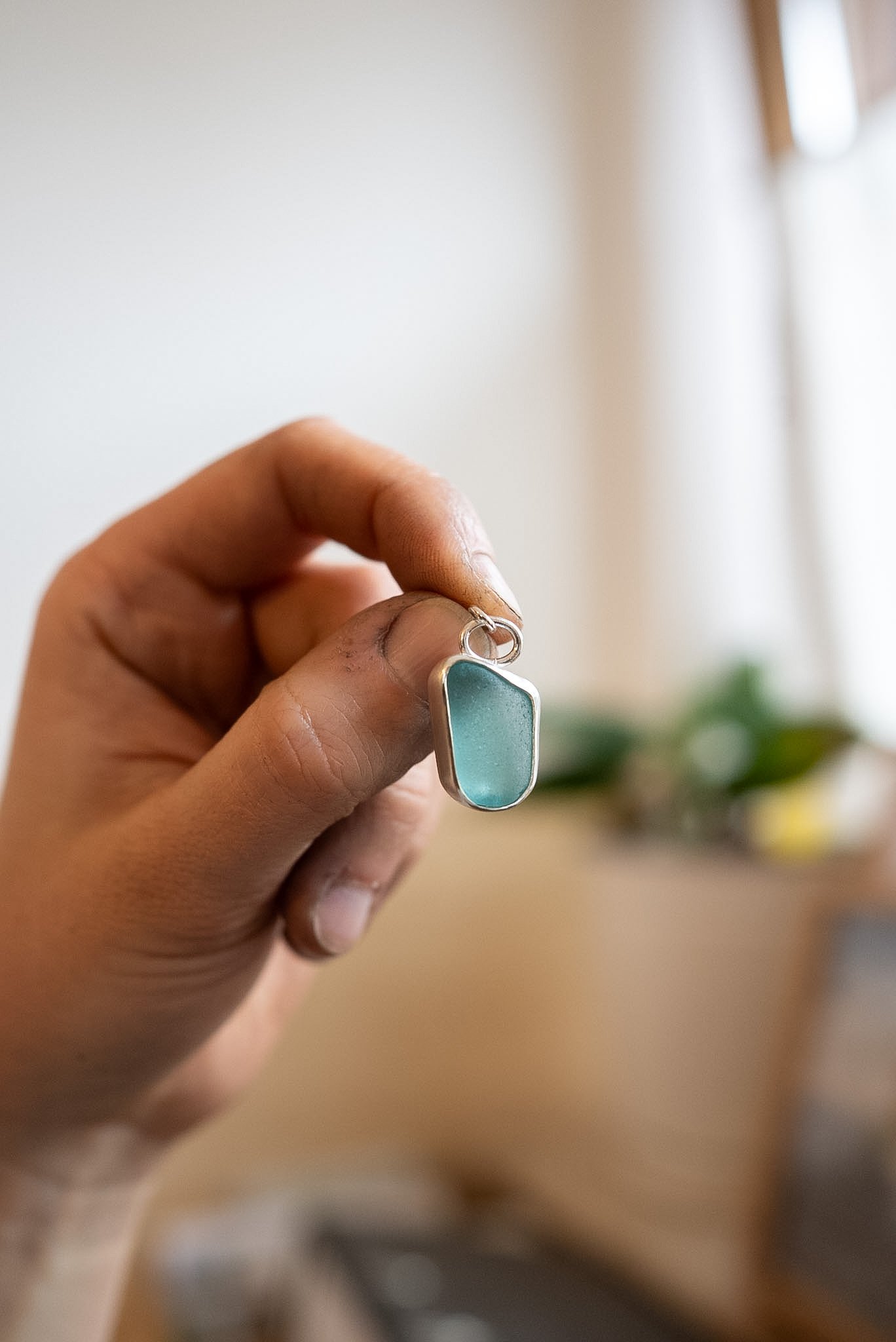 SEAGLASS Anhänger Silber