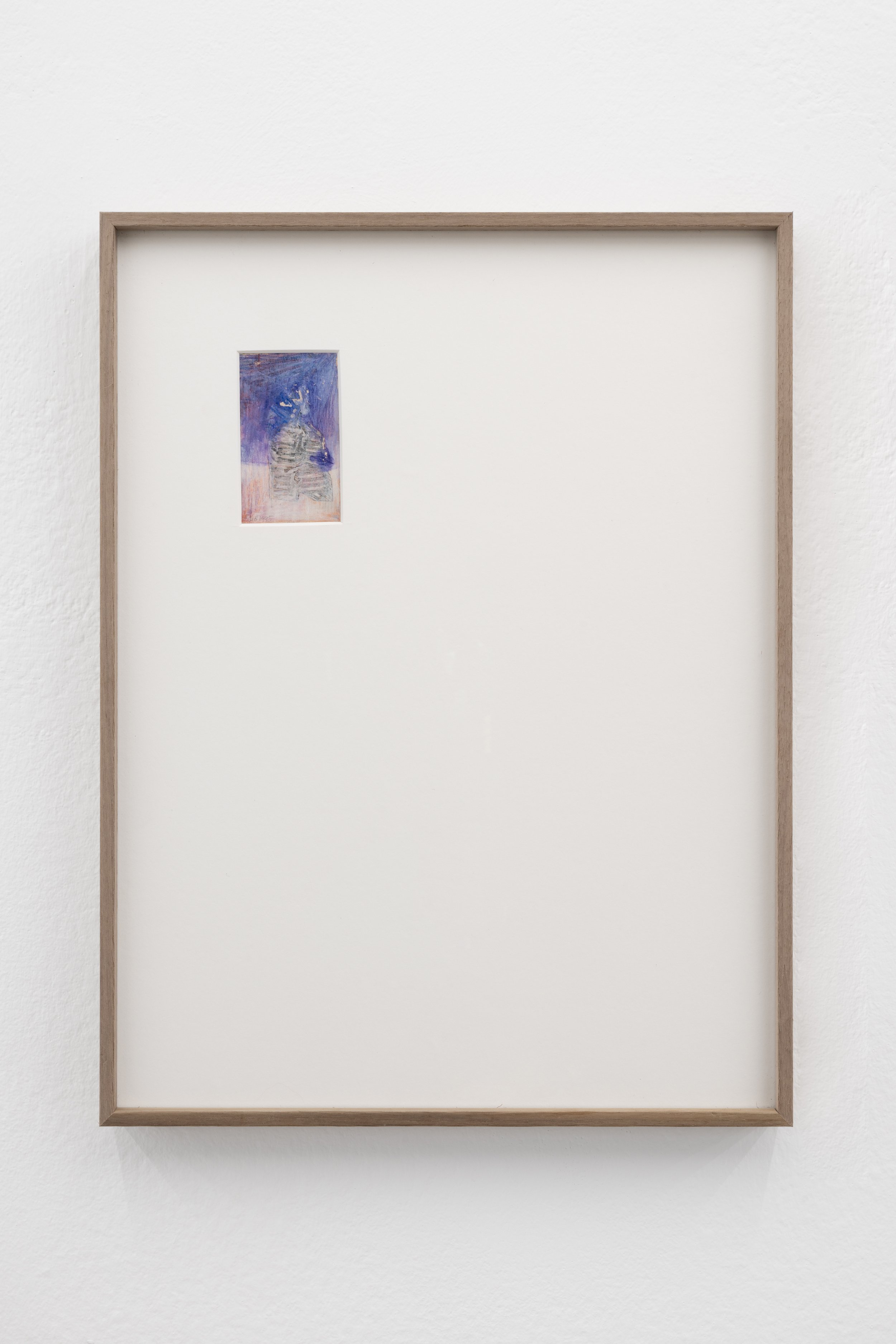 Helcio Barros | Sin título [Untitled], 1995 | Watercolour pencil and liquid correction fluid on paper | 7,5 x 4,5 cm