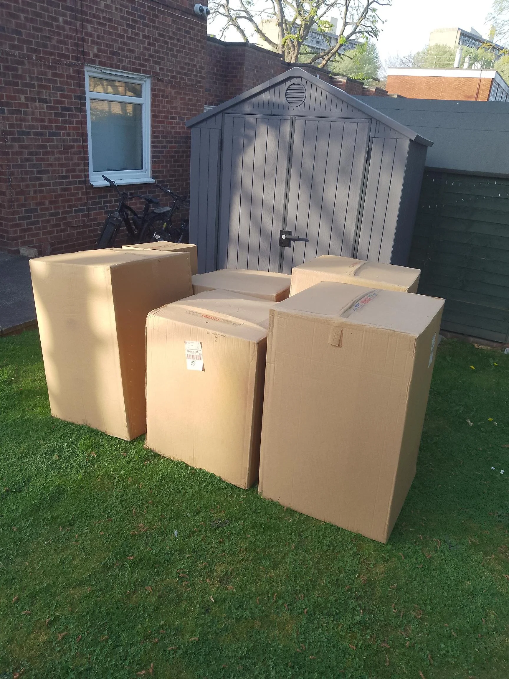 Delivery of our water butts, thank you  Community Blue Scapes for the kind donation towards our rain water conservation.