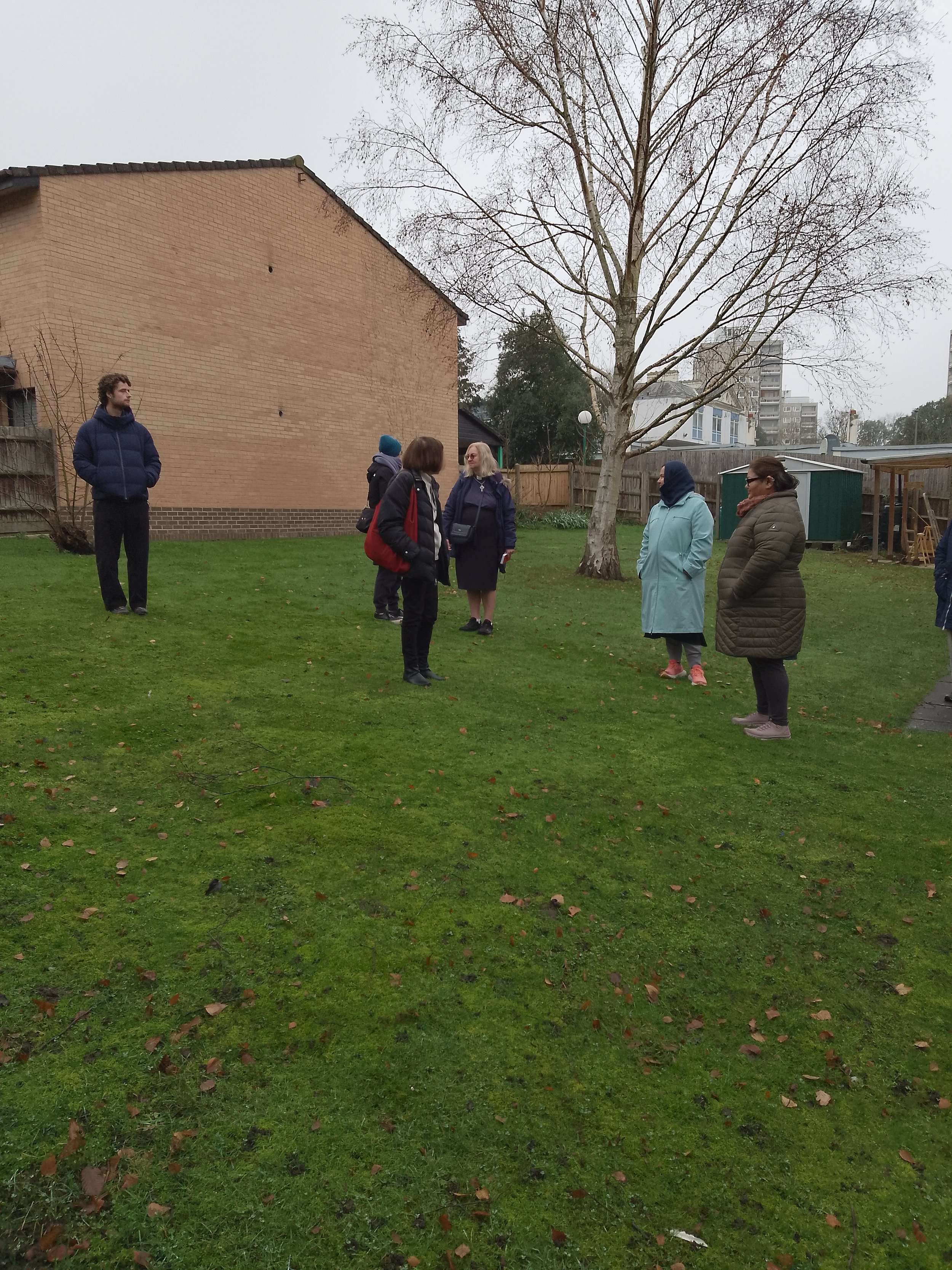 Talking about polytunnel placement and compost areas