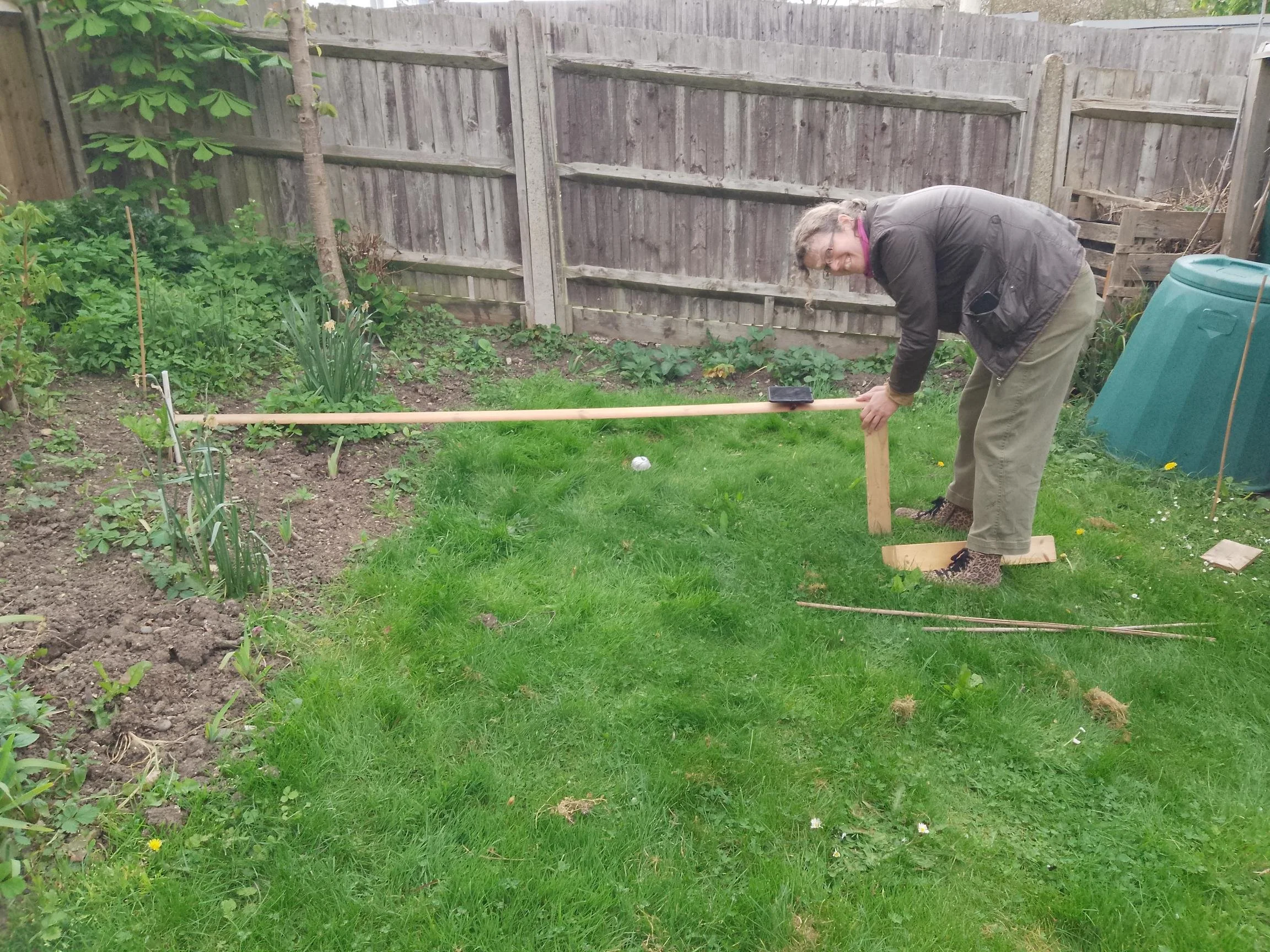 prep work for the polytunnel, we will need to level some ground