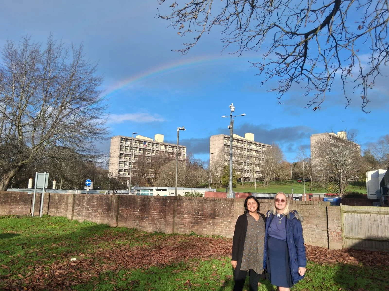 Meeting with Deacon Kathy and Rev Geoffrey, working in the sun and rain gifted us with a rainbow!