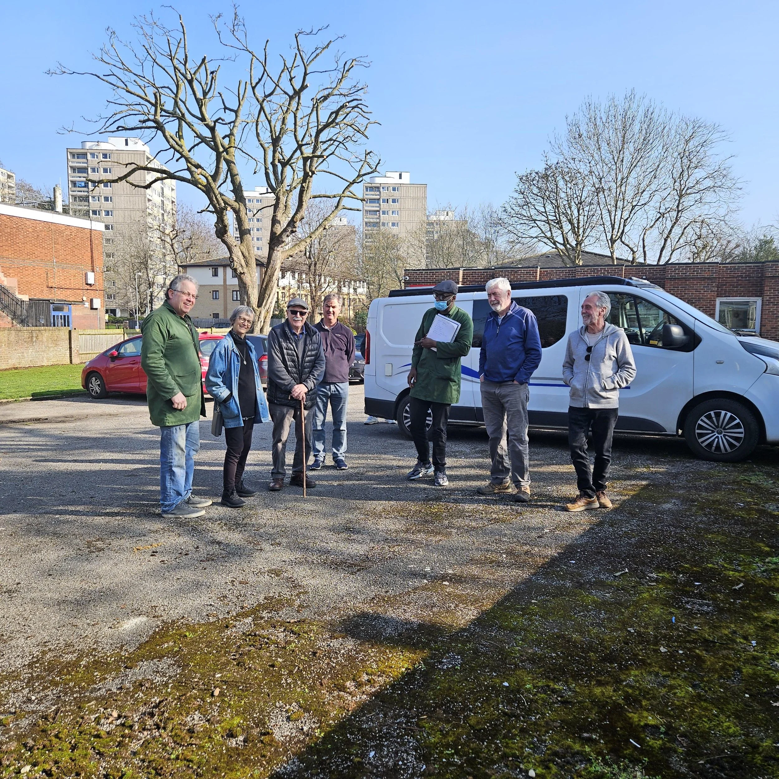 Walking through our plan with the Community Shed group 