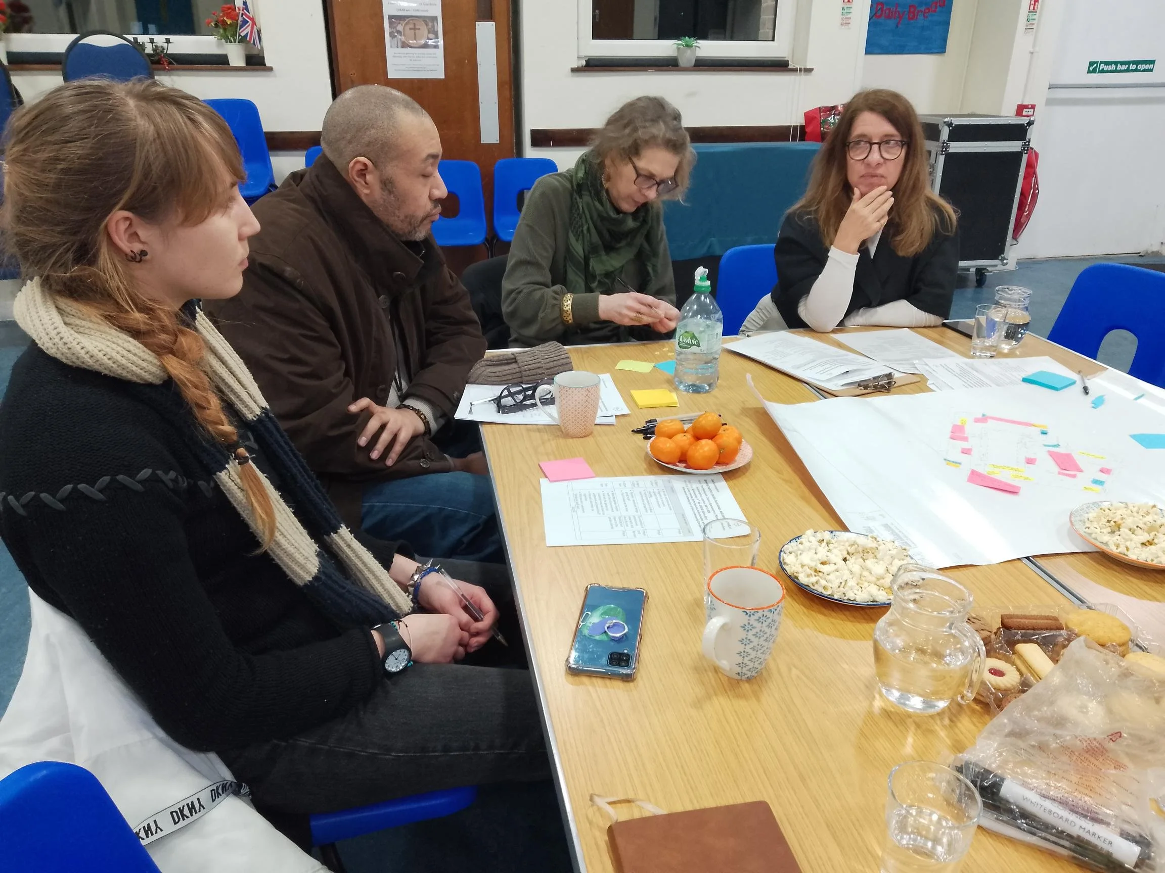 Evening and day time meetings to ensure most people can be involved