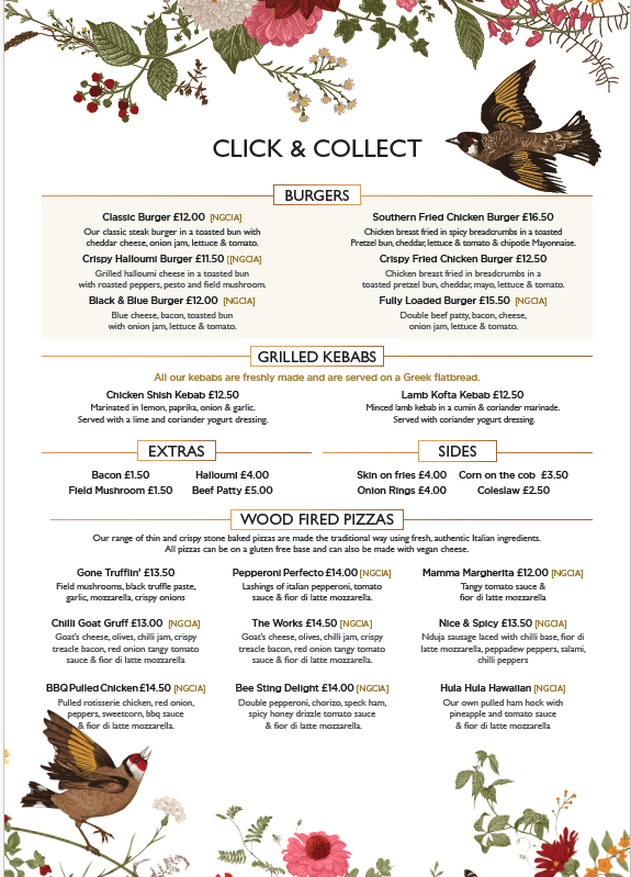 Click & Collect Menu