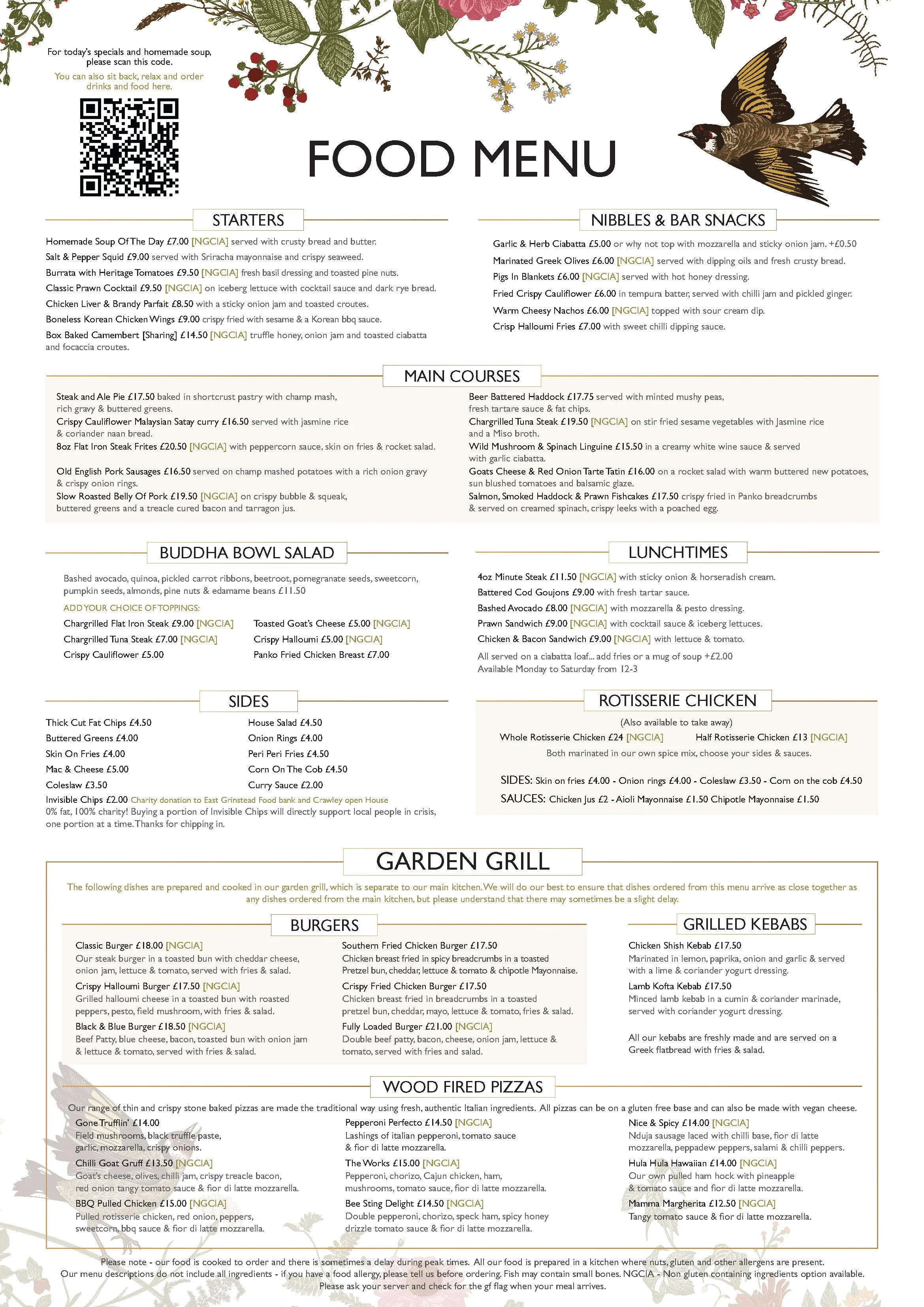 FOOD MENU, The Star Inn