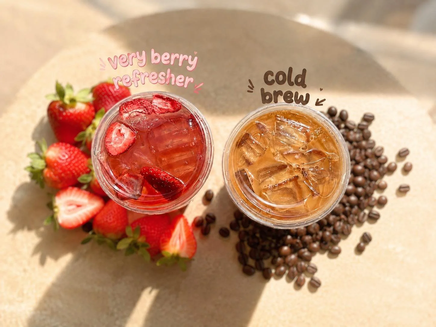 POV: you walk into Belle Vie Cafe and can only choose ONE 😭

🍓 Very Berry Refresher
☕️ Cold Brew

What&rsquo;s your pick? Drop a 🍓 or ☕️ below!