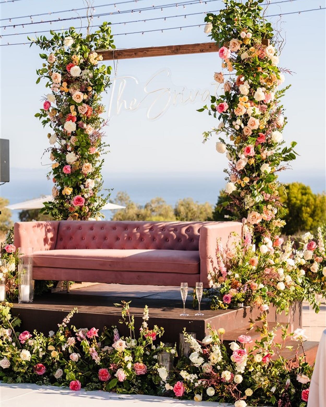 The perfect way to repurpose the aisle decor to the reception ✨

Wedding Planner | @bluelotusinsights
Photography | @linandjirsa
Videography | @russelljohnfilms
Florals | @uniquefloraldesigns
Structures and Lighting @bellavistadesigns
DJ and Lighting